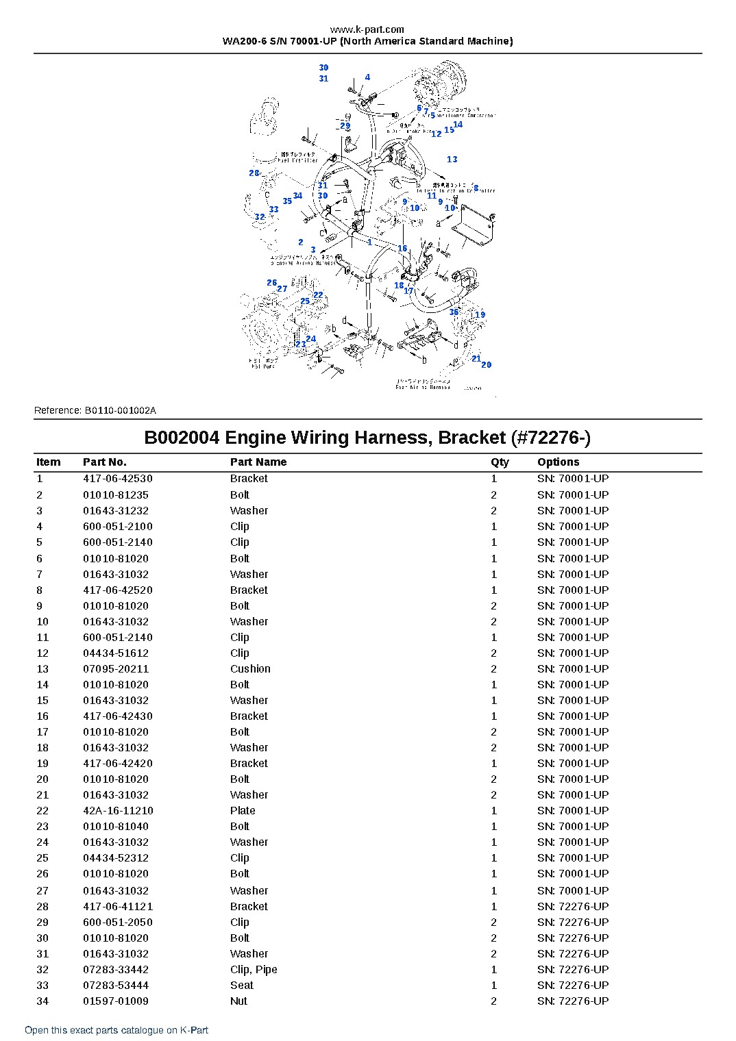 WA200-6 S/N 70001-UP (North America Standard Machine) – sample page 7