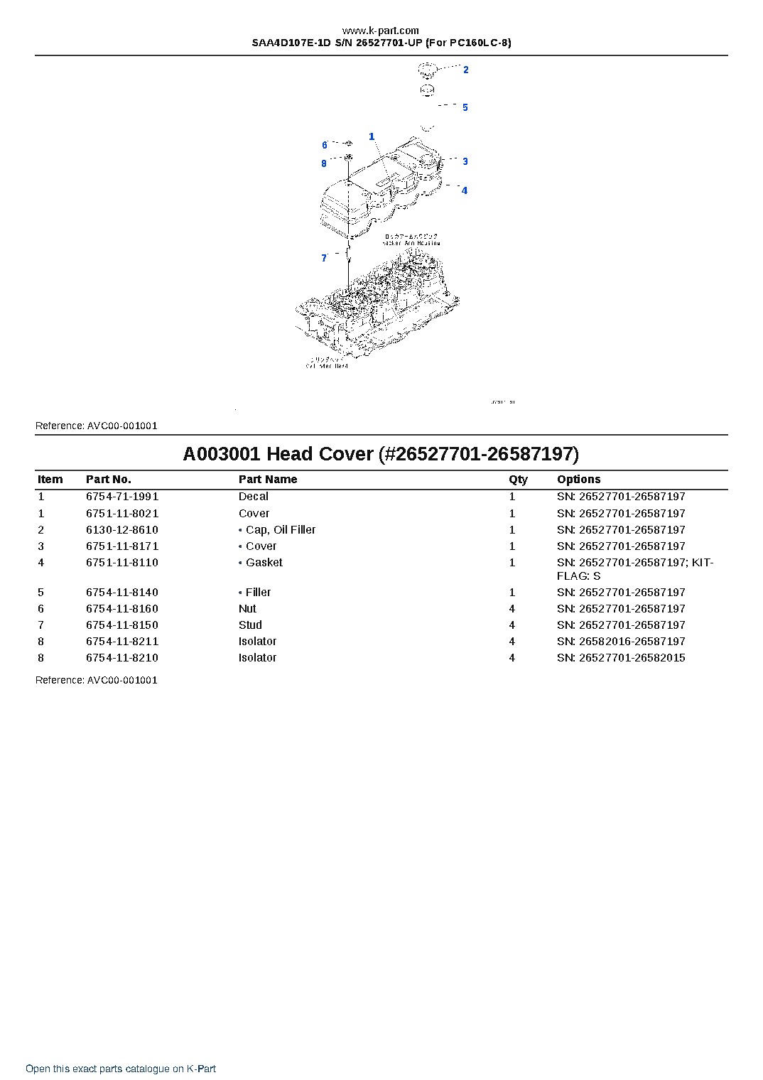 SAA4D107E-1D S/N 26527701-UP (For PC160LC-8) – sample page 3