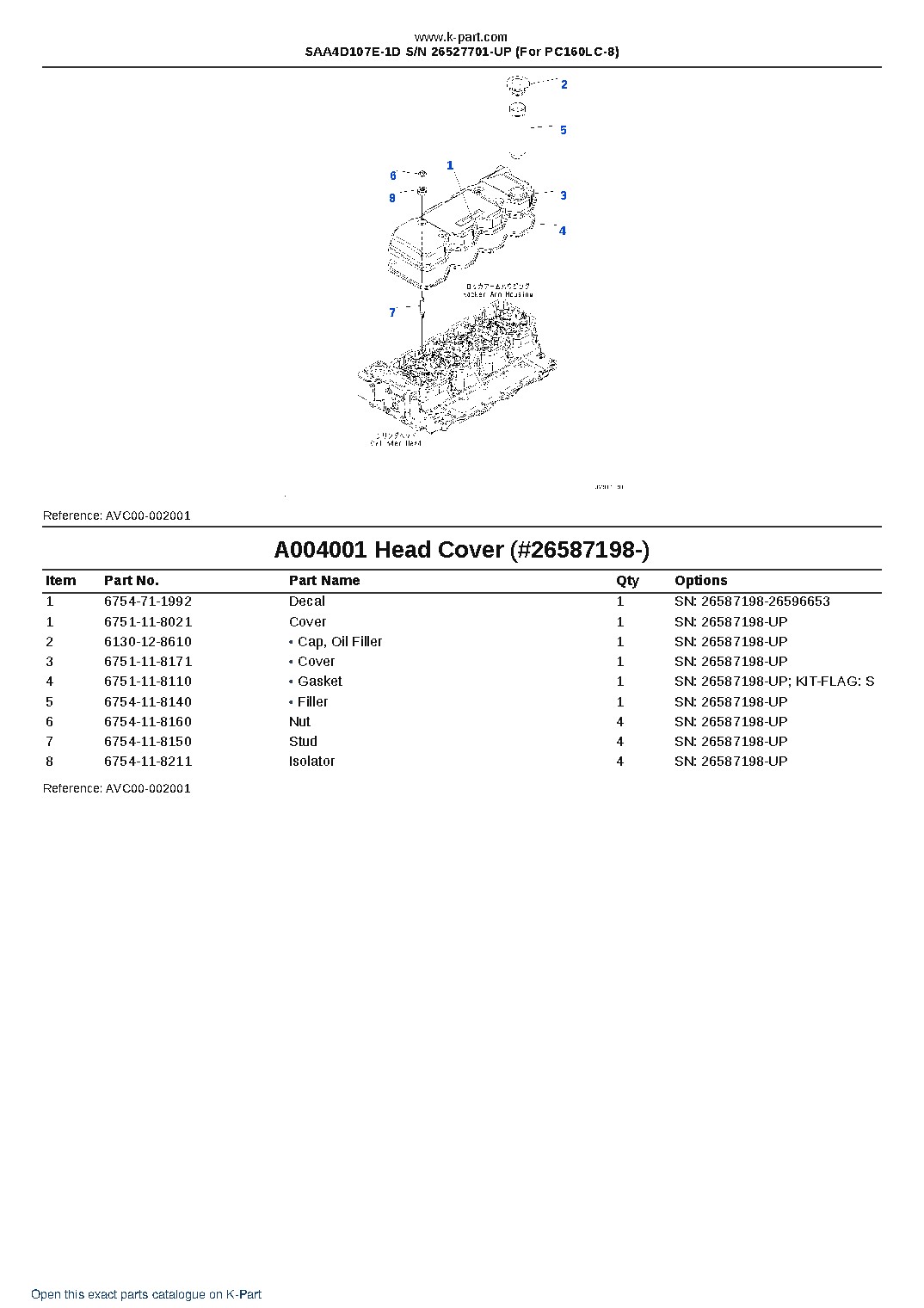 SAA4D107E-1D S/N 26527701-UP (For PC160LC-8) – sample page 4