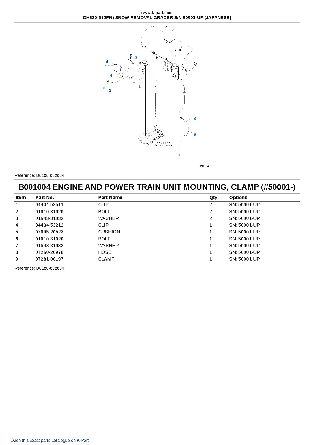 GH320-5 (JPN) SNOW REMOVAL GRADER S/N 50001-UP (JAPANESE) – sample page 4 GH320-5 (JPN) SNOW REMOVAL GRADER S/N 50001-UP (JAPANESE) – sample page 4