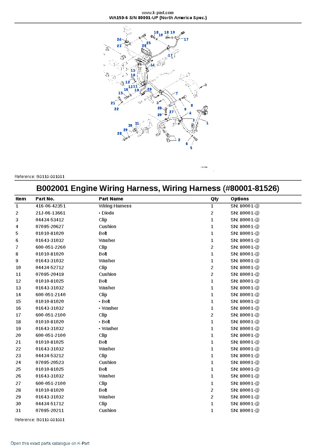 WA150-6 S/N 80001-UP (North America Spec.) – sample page 2