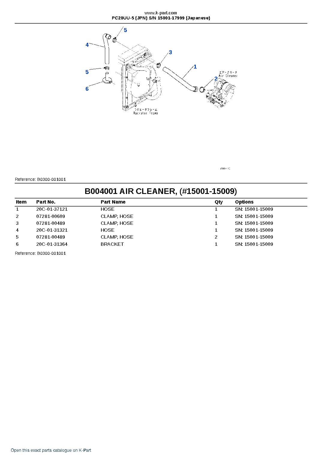 PC20UU-5 (JPN) S/N 15001-17999 (Japanese) – sample page 4 PC20UU-5 (JPN) S/N 15001-17999 (Japanese) – sample page 4