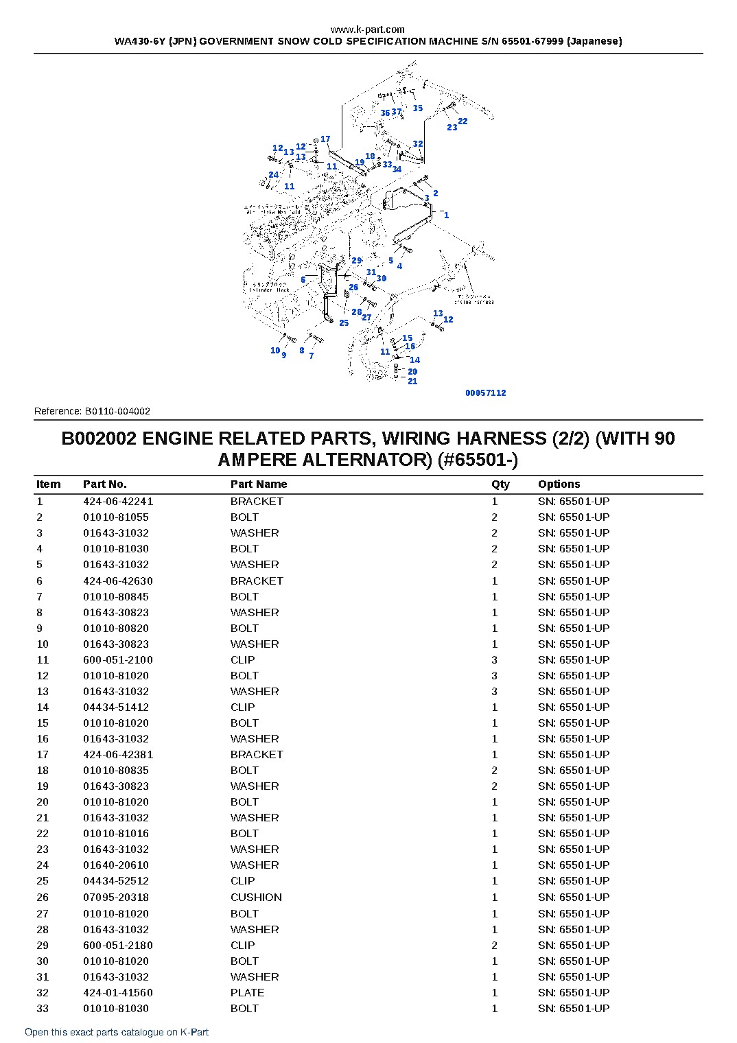 WA430-6Y (JPN) GOVERNMENT SNOW COLD SPECIFICATION MACHINE S/N 65501-67999 (Japanese) – sample page 4 WA430-6Y (JPN) GOVERNMENT SNOW COLD SPECIFICATION MACHINE S/N 65501-67999 (Japanese) – sample page 4