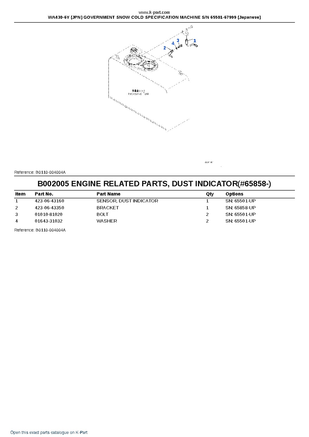 WA430-6Y (JPN) GOVERNMENT SNOW COLD SPECIFICATION MACHINE S/N 65501-67999 (Japanese) – sample page 8 WA430-6Y (JPN) GOVERNMENT SNOW COLD SPECIFICATION MACHINE S/N 65501-67999 (Japanese) – sample page 8