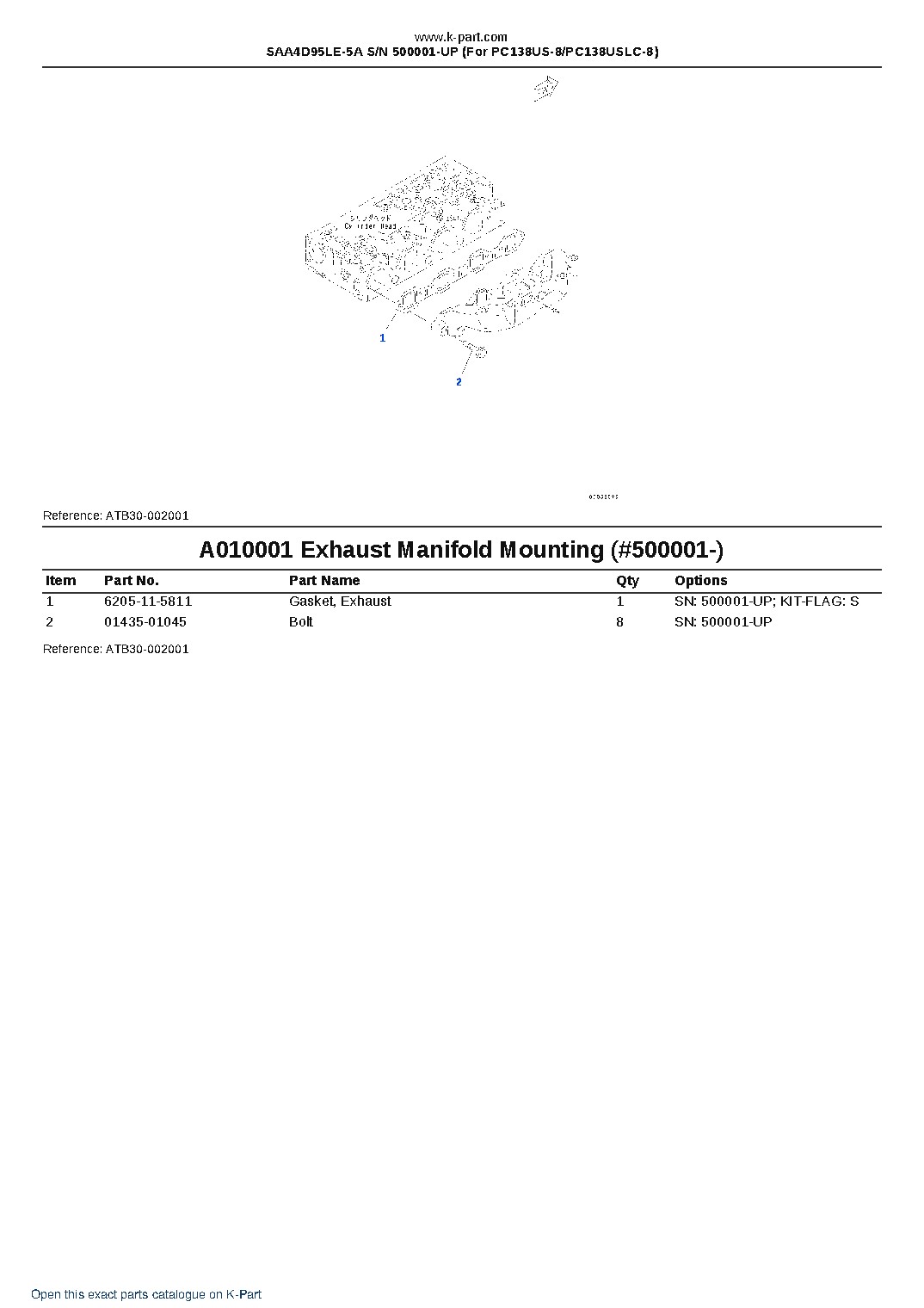 SAA4D95LE-5A S/N 500001-UP (For PC138US-8/PC138USLC-8) – sample page 10