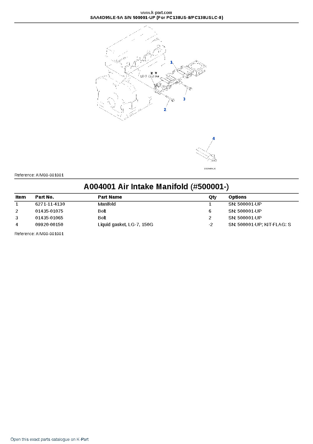 SAA4D95LE-5A S/N 500001-UP (For PC138US-8/PC138USLC-8) – sample page 4