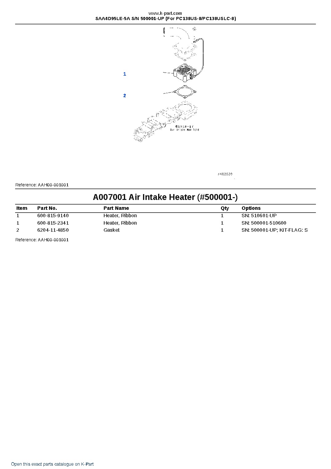 SAA4D95LE-5A S/N 500001-UP (For PC138US-8/PC138USLC-8) – sample page 7