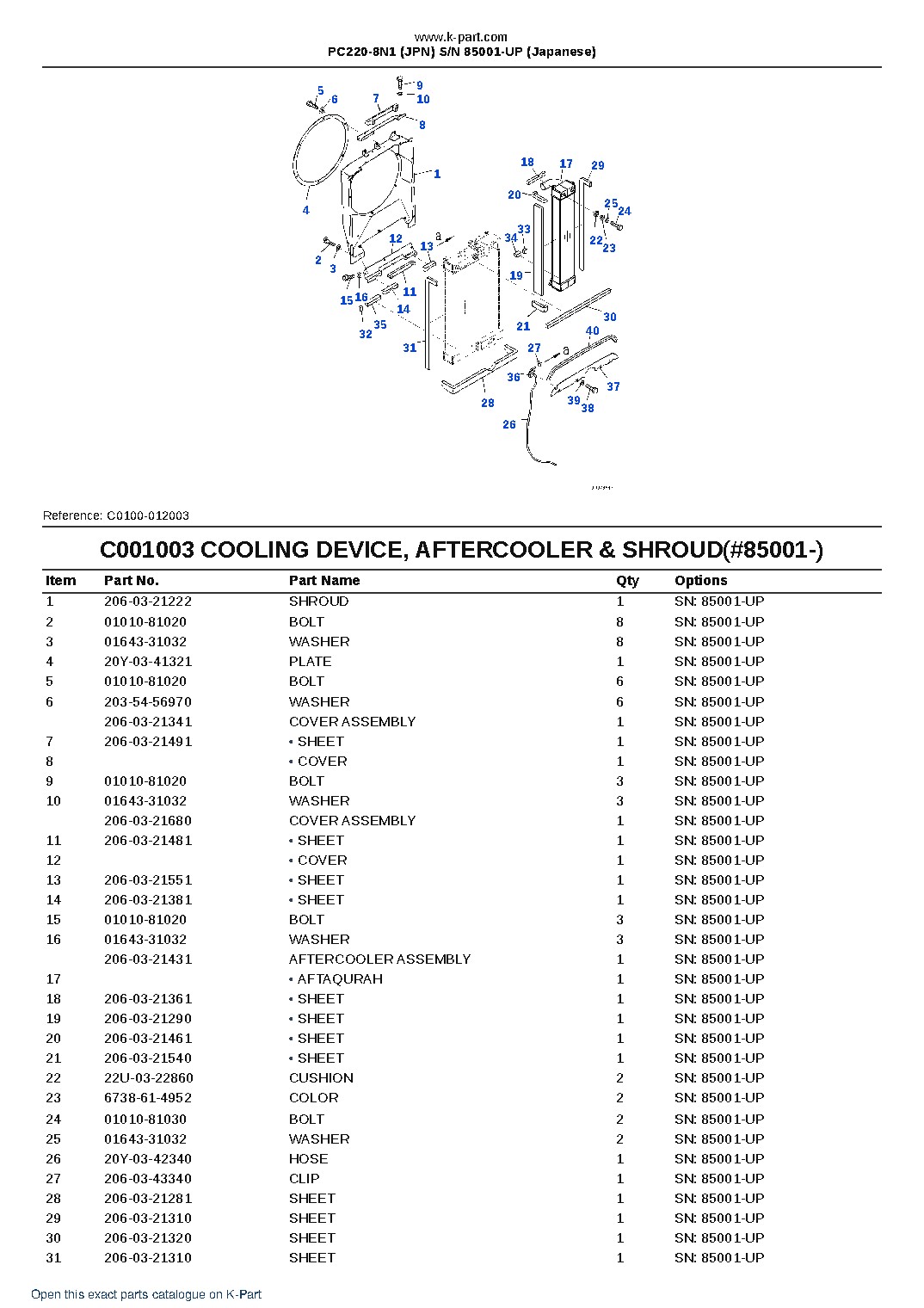PC220-8N1 (JPN)  S/N 85001-UP (Japanese) – sample page 7