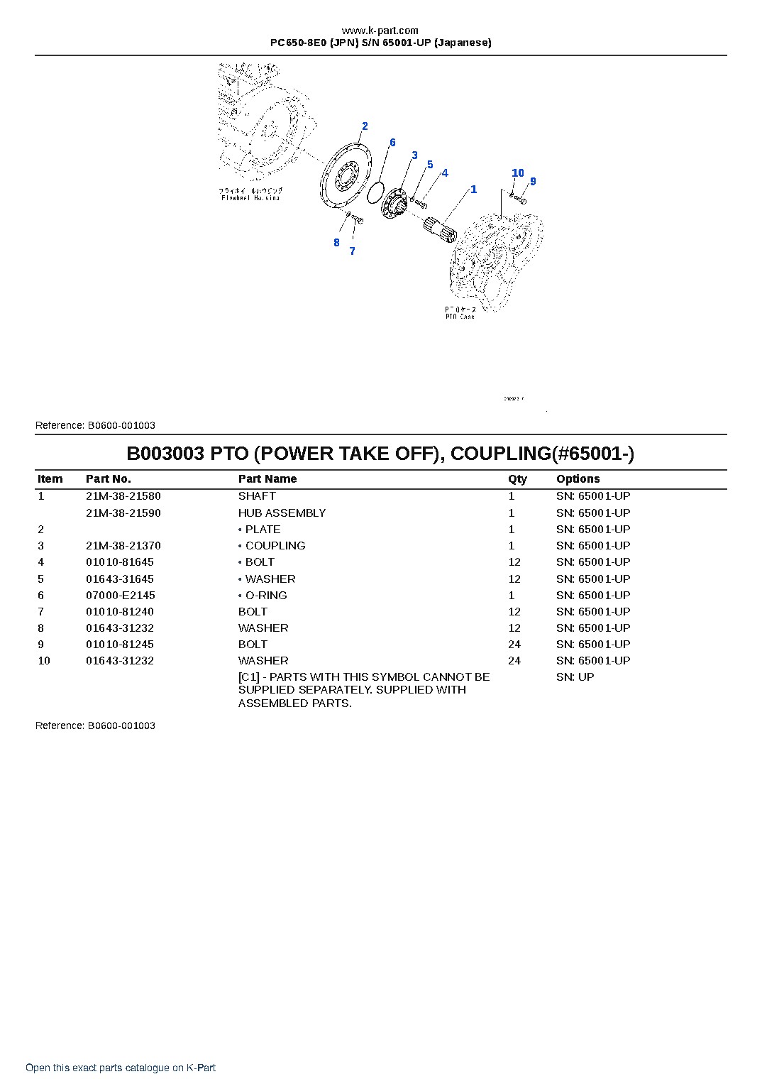 PC650-8E0 (JPN)  S/N 65001-UP (Japanese) – sample page 8