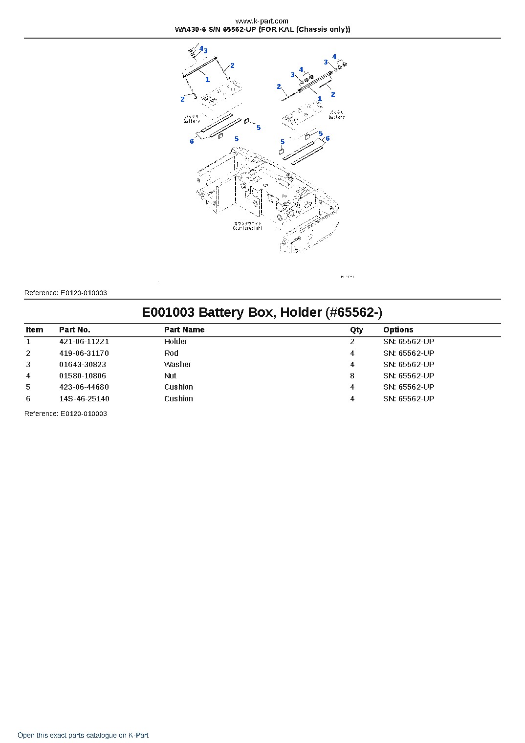 WA430-6 S/N 65562-UP (FOR KAL (Chassis only)) – sample page 3