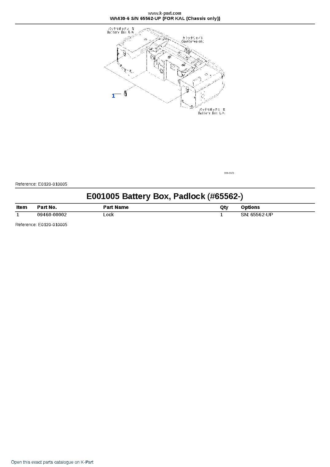 WA430-6 S/N 65562-UP (FOR KAL (Chassis only)) – sample page 6