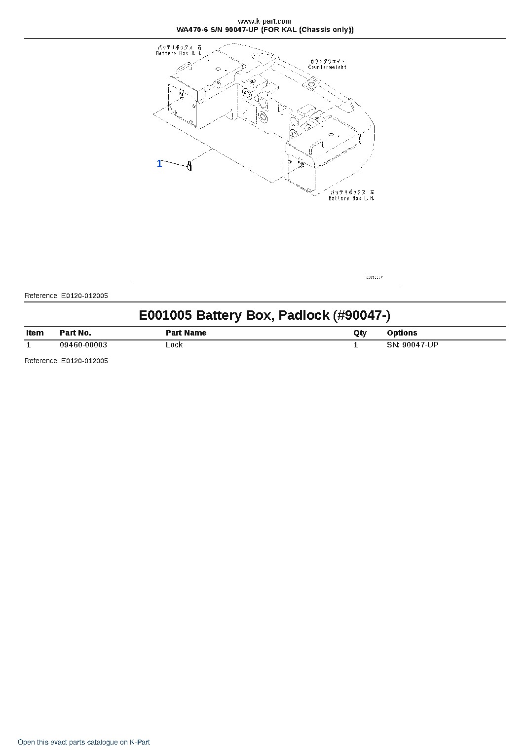 WA470-6 S/N 90047-UP (FOR KAL (Chassis only)) – sample page 6 WA470-6 S/N 90047-UP (FOR KAL (Chassis only)) – sample page 6