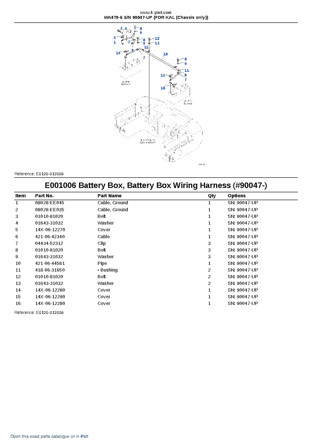 WA470-6 S/N 90047-UP (FOR KAL (Chassis only)) – sample page 7 WA470-6 S/N 90047-UP (FOR KAL (Chassis only)) – sample page 7