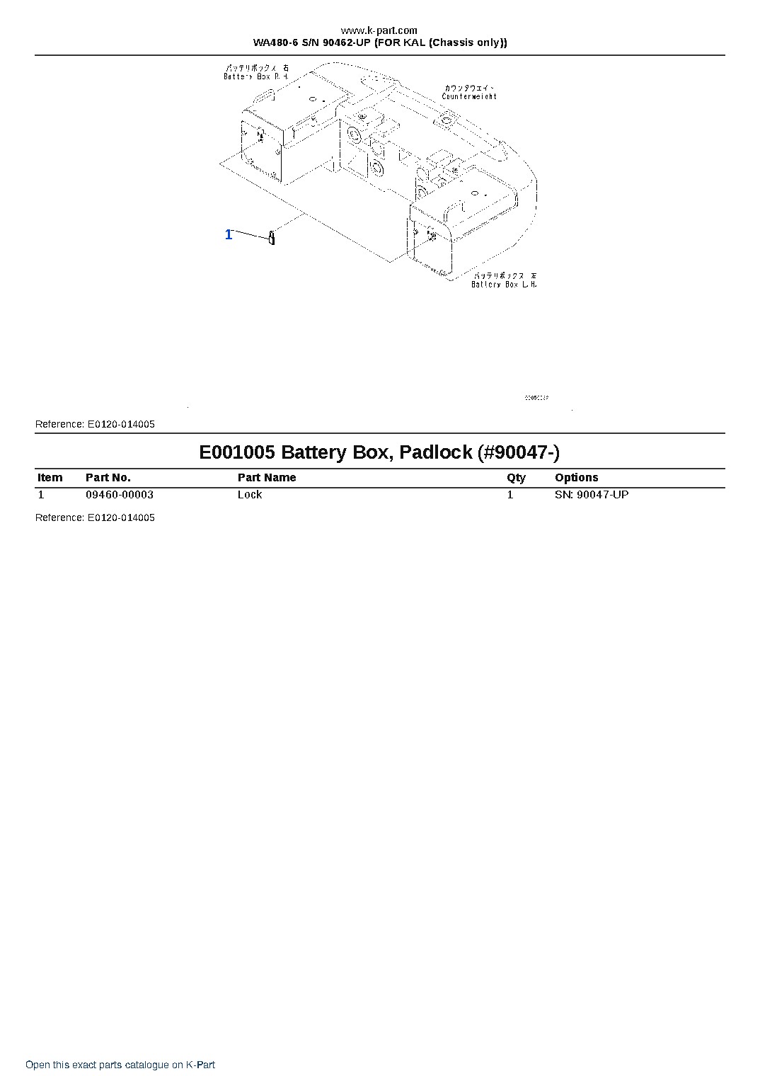 WA480-6 S/N 90462-UP (FOR KAL (Chassis only)) – sample page 6
