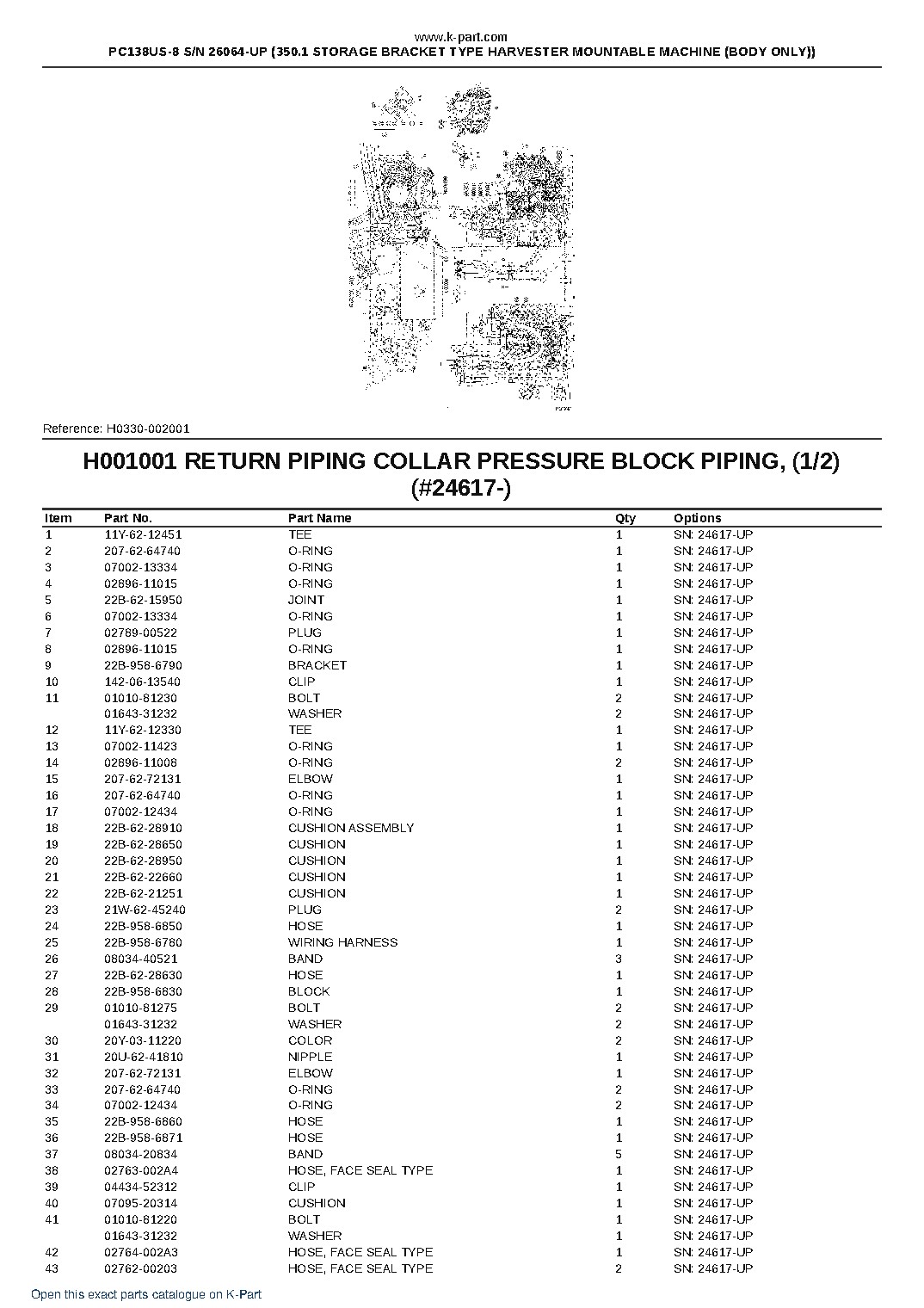 PC138US-8 S/N 26064-UP (350.1 STORAGE BRACKET TYPE HARVESTER MOUNTABLE MACHINE (BODY ONLY)) – sample page 3 PC138US-8 S/N 26064-UP (350.1 STORAGE BRACKET TYPE HARVESTER MOUNTABLE MACHINE (BODY ONLY)) – sample page 3