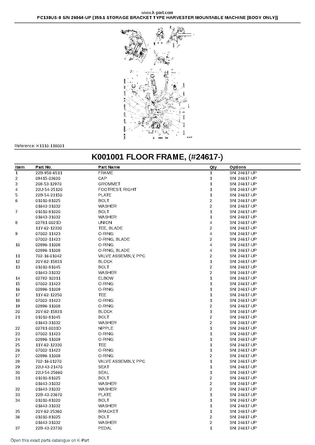 PC138US-8 S/N 26064-UP (350.1 STORAGE BRACKET TYPE HARVESTER MOUNTABLE MACHINE (BODY ONLY)) – sample page 9 PC138US-8 S/N 26064-UP (350.1 STORAGE BRACKET TYPE HARVESTER MOUNTABLE MACHINE (BODY ONLY)) – sample page 9
