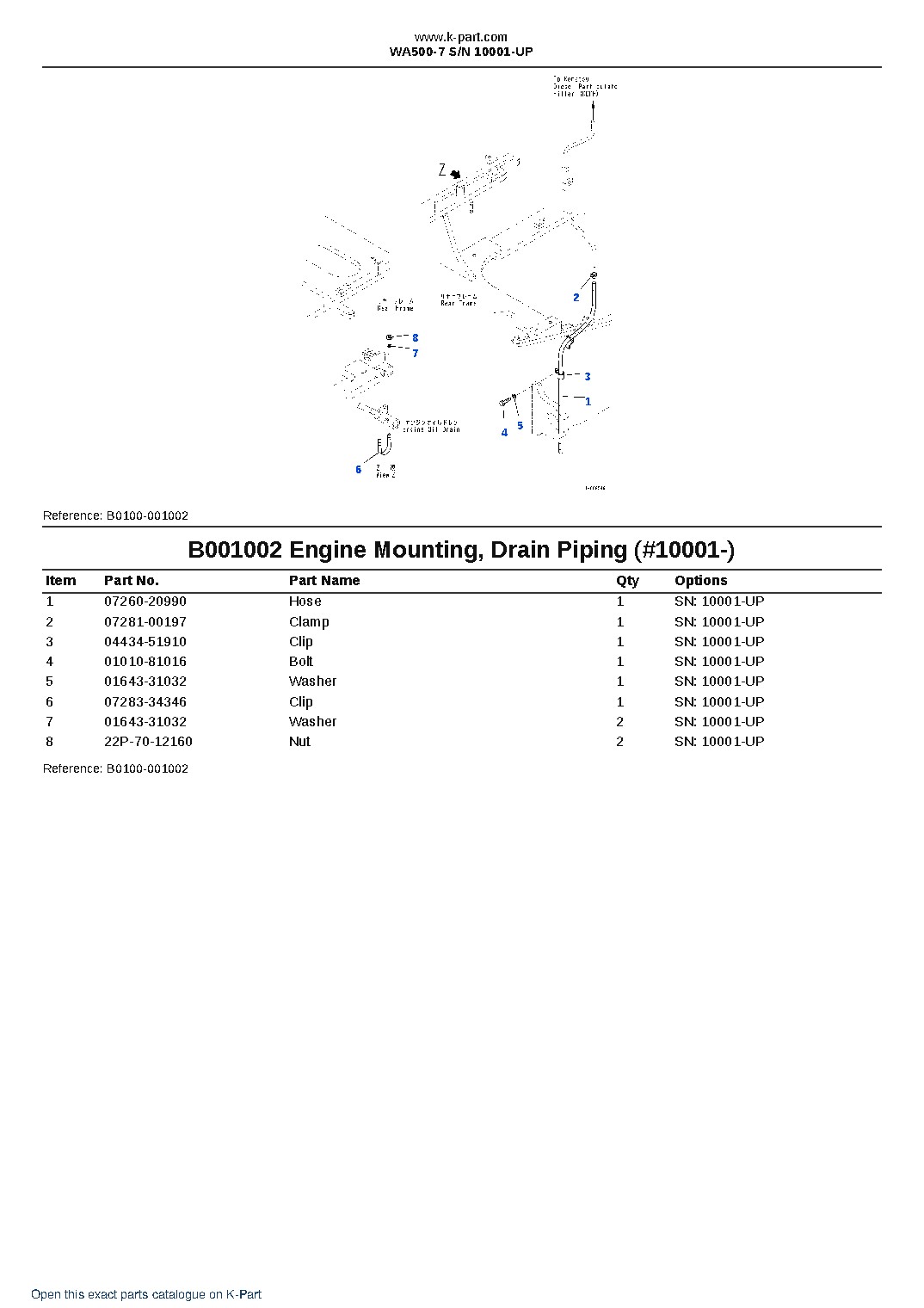WA500-7 S/N 10001-UP – sample page 2