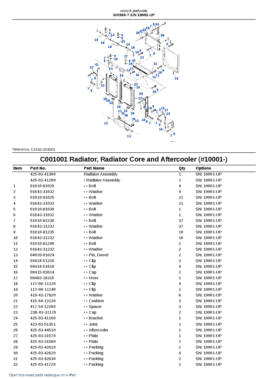 WA500-7 S/N 10001-UP – sample page 7