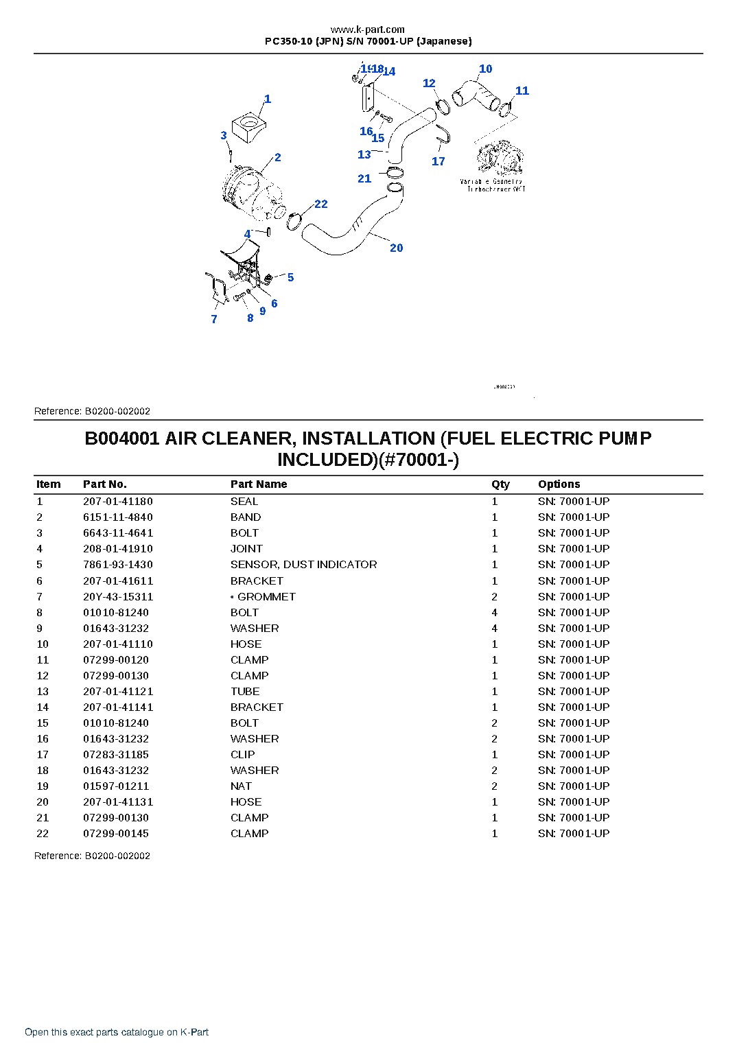 PC350-10 (JPN)  S/N 70001-UP (Japanese) – sample page 8