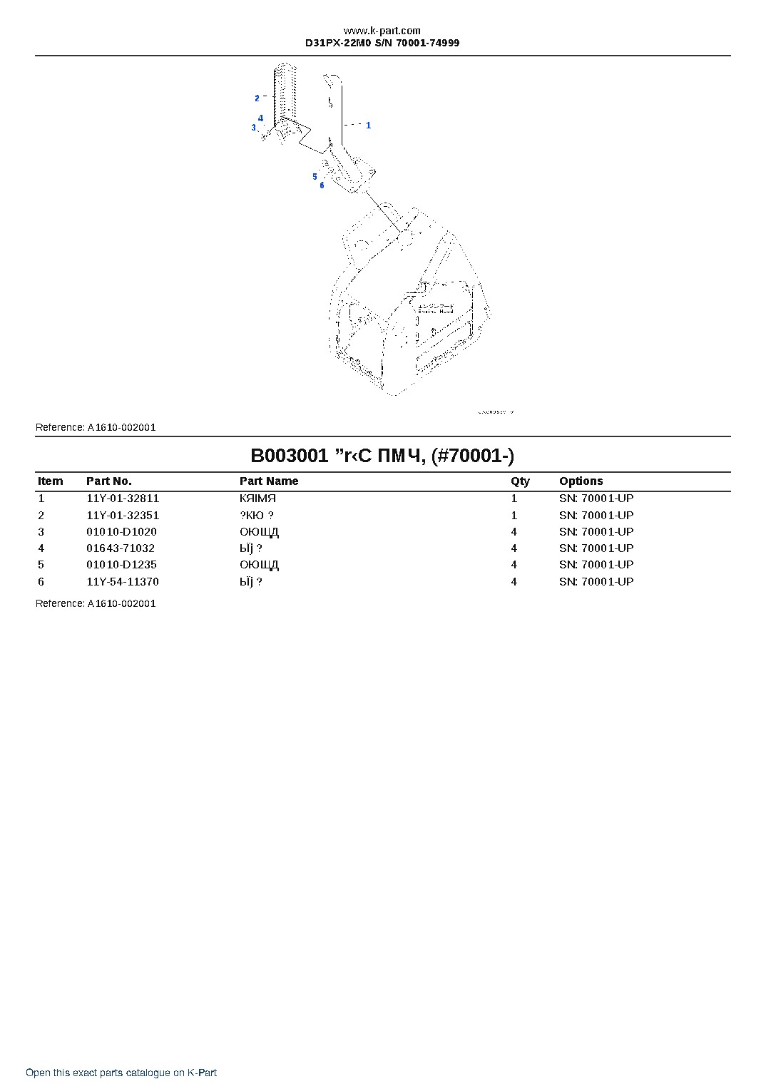 D31PX-22M0 S/N 70001-74999 – sample page 6 D31PX-22M0 S/N 70001-74999 – sample page 6