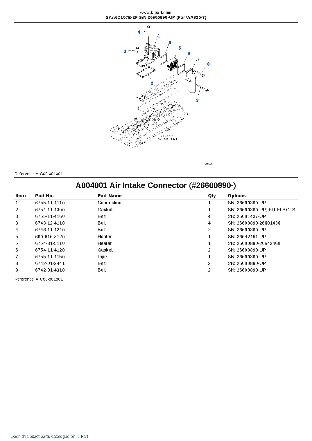 SAA6D107E-2F S/N 26600890-UP (For WA320-7) – sample page 4 SAA6D107E-2F S/N 26600890-UP (For WA320-7) – sample page 4