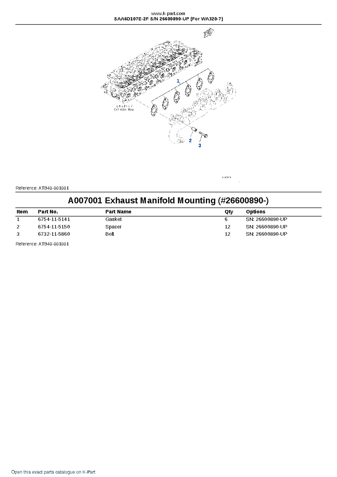 SAA6D107E-2F S/N 26600890-UP (For WA320-7) – sample page 7 SAA6D107E-2F S/N 26600890-UP (For WA320-7) – sample page 7