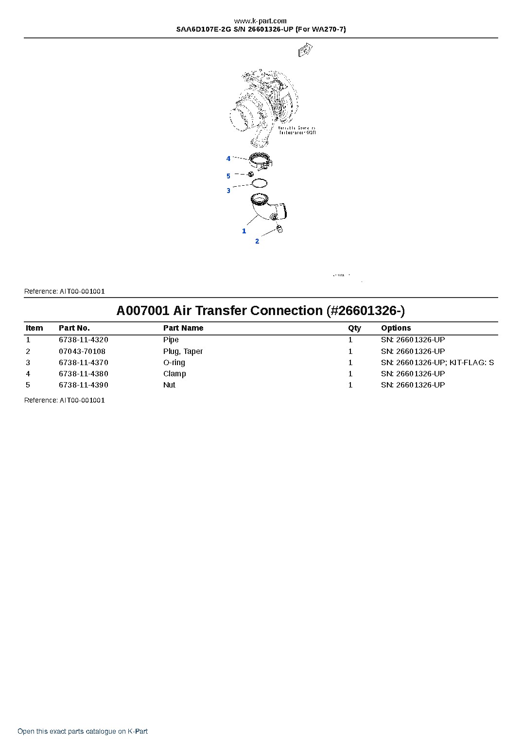SAA6D107E-2G S/N 26601326-UP (For WA270-7) – sample page 7 SAA6D107E-2G S/N 26601326-UP (For WA270-7) – sample page 7