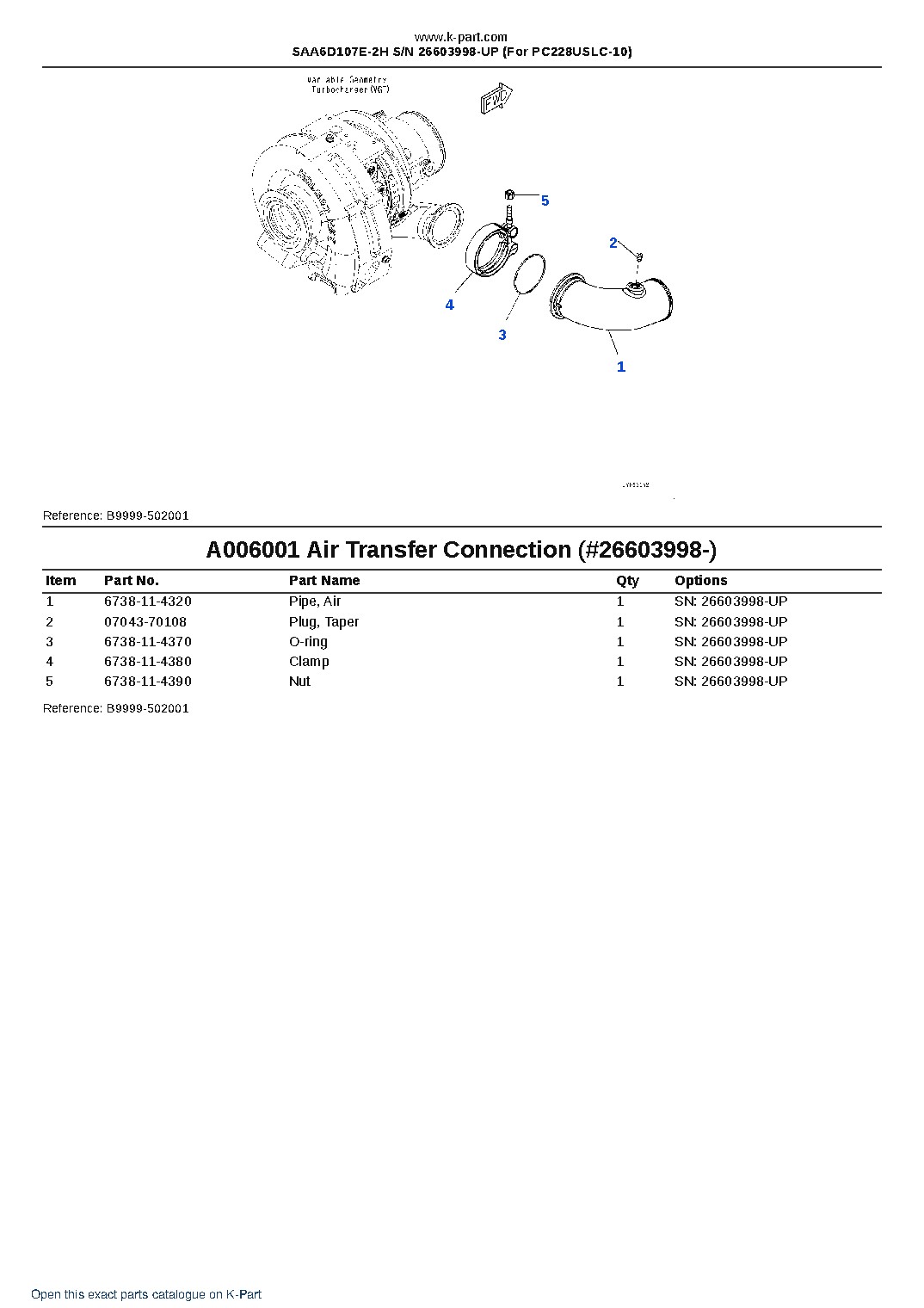 SAA6D107E-2H S/N 26603998-UP (For PC228USLC-10) – sample page 6 SAA6D107E-2H S/N 26603998-UP (For PC228USLC-10) – sample page 6