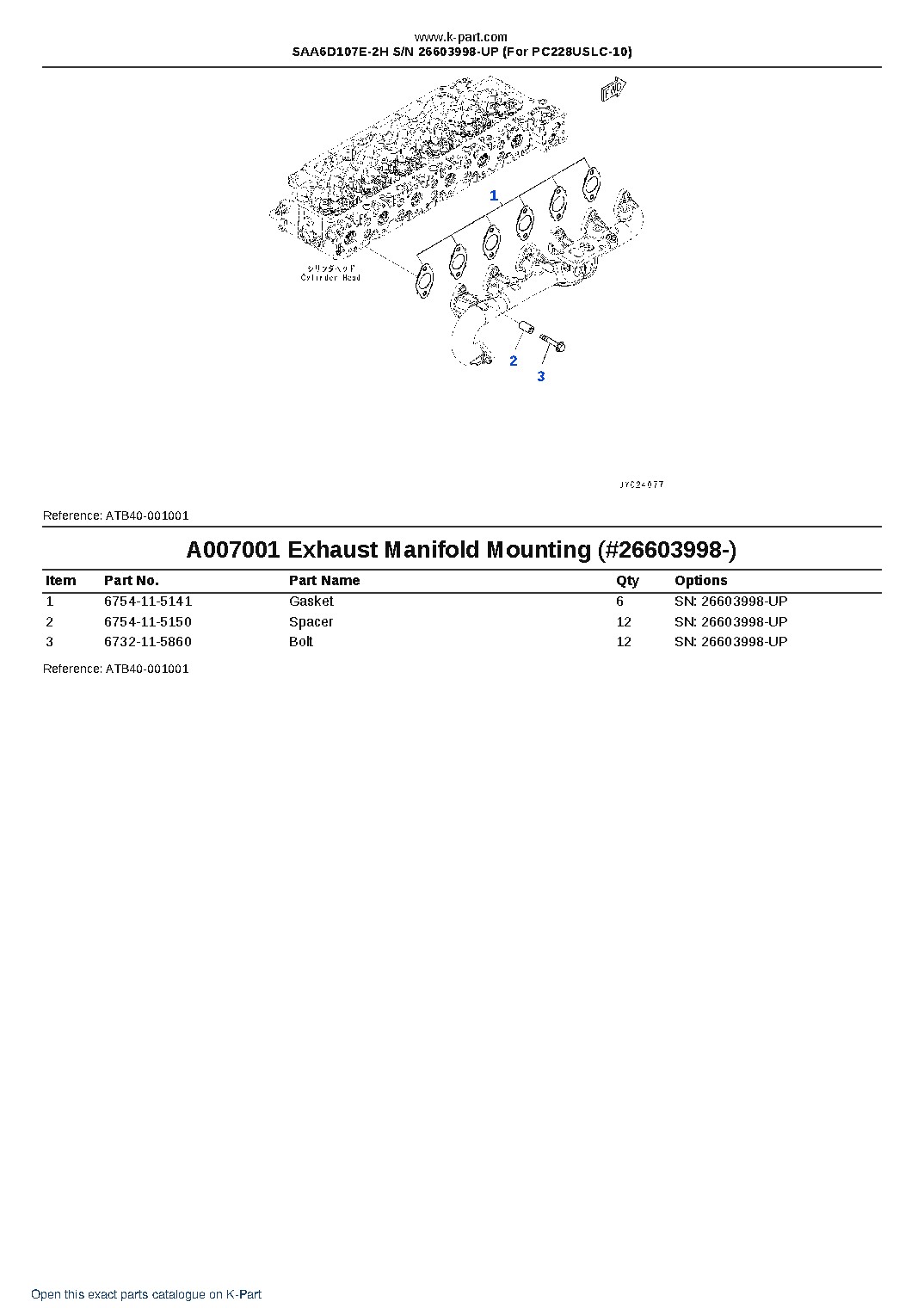 SAA6D107E-2H S/N 26603998-UP (For PC228USLC-10) – sample page 7 SAA6D107E-2H S/N 26603998-UP (For PC228USLC-10) – sample page 7