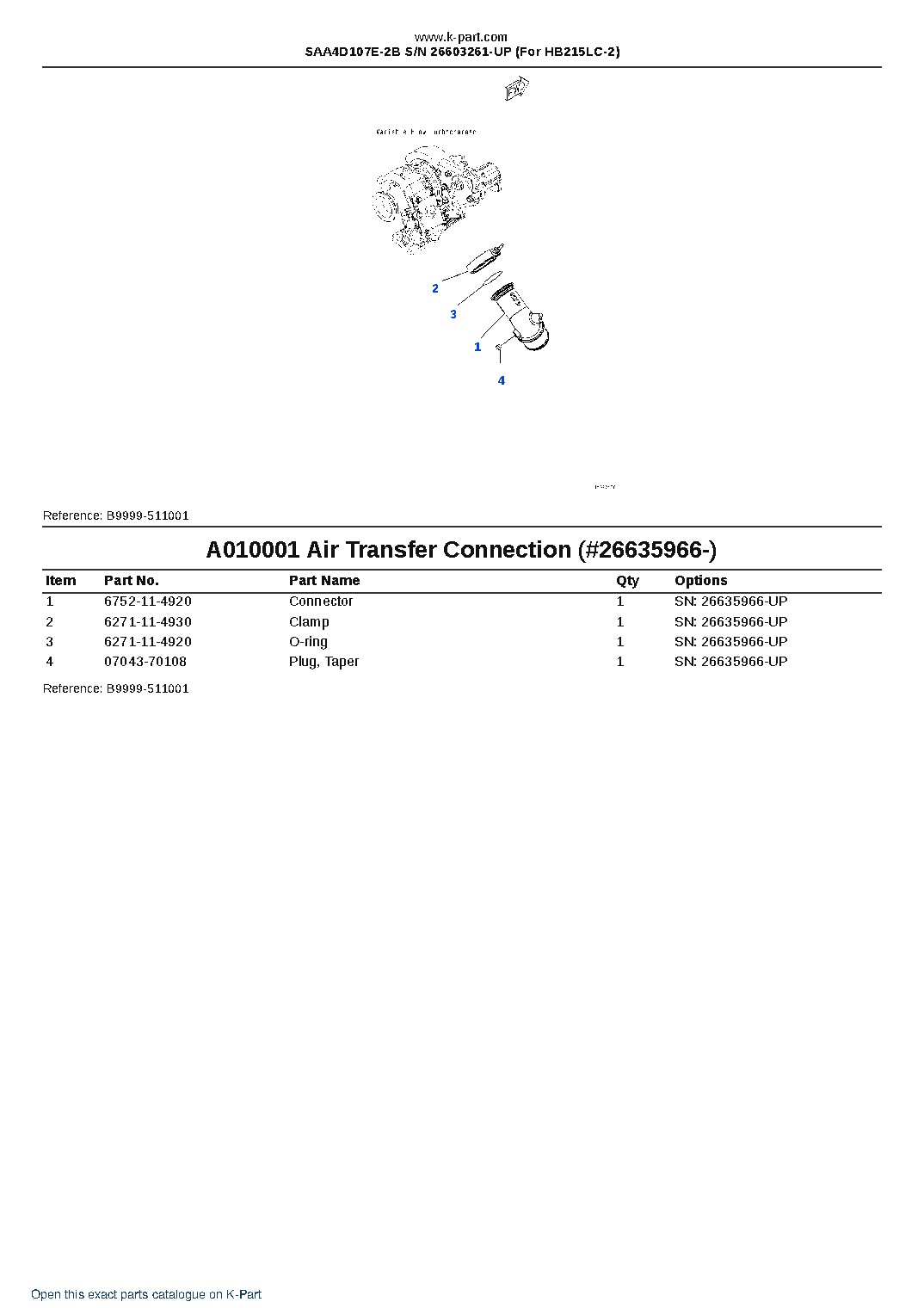 SAA4D107E-2B S/N 26603261-UP (For HB215LC-2) – sample page 10 SAA4D107E-2B S/N 26603261-UP (For HB215LC-2) – sample page 10