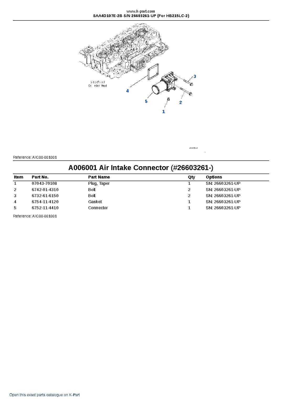 SAA4D107E-2B S/N 26603261-UP (For HB215LC-2) – sample page 6 SAA4D107E-2B S/N 26603261-UP (For HB215LC-2) – sample page 6