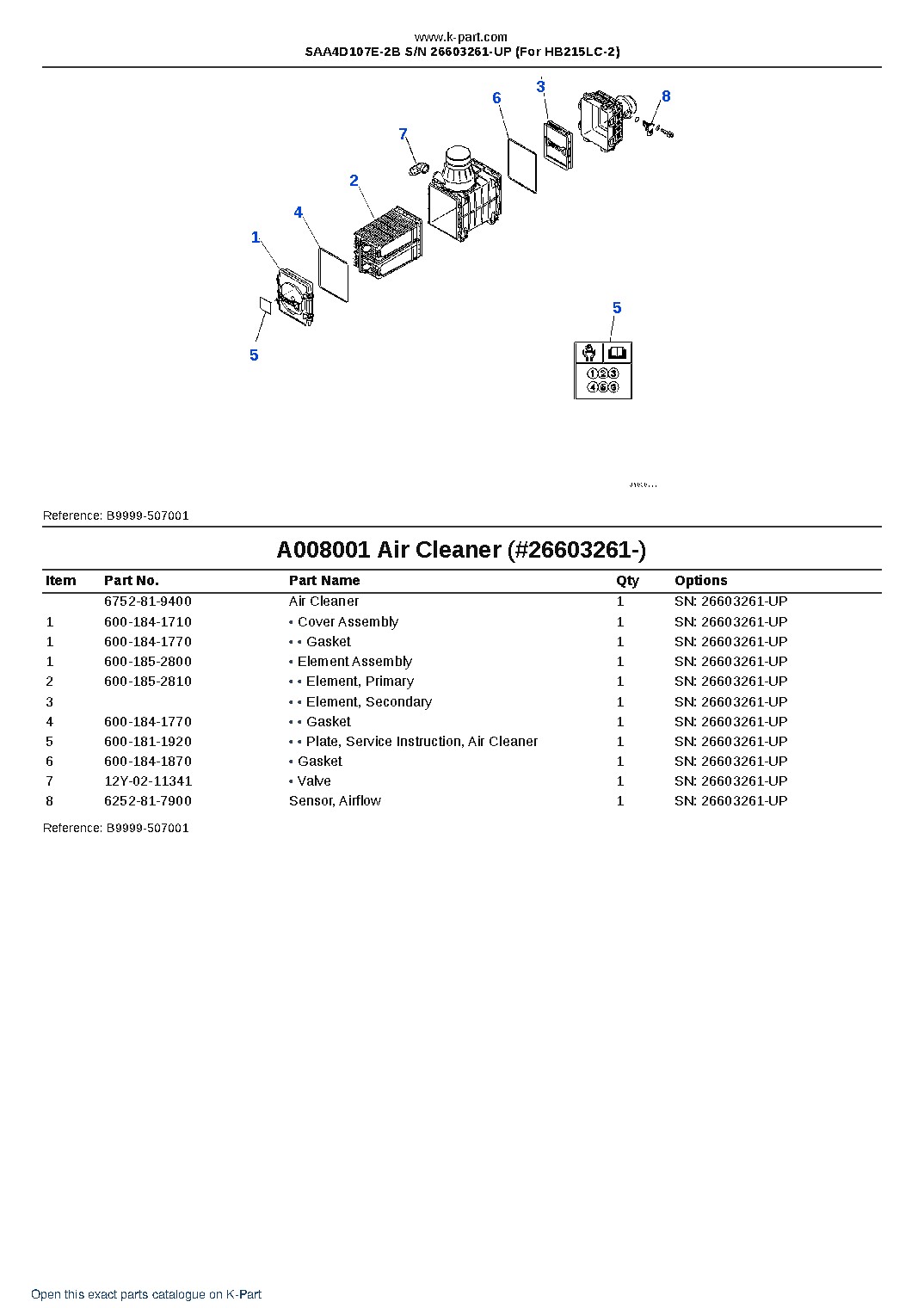 SAA4D107E-2B S/N 26603261-UP (For HB215LC-2) – sample page 8 SAA4D107E-2B S/N 26603261-UP (For HB215LC-2) – sample page 8