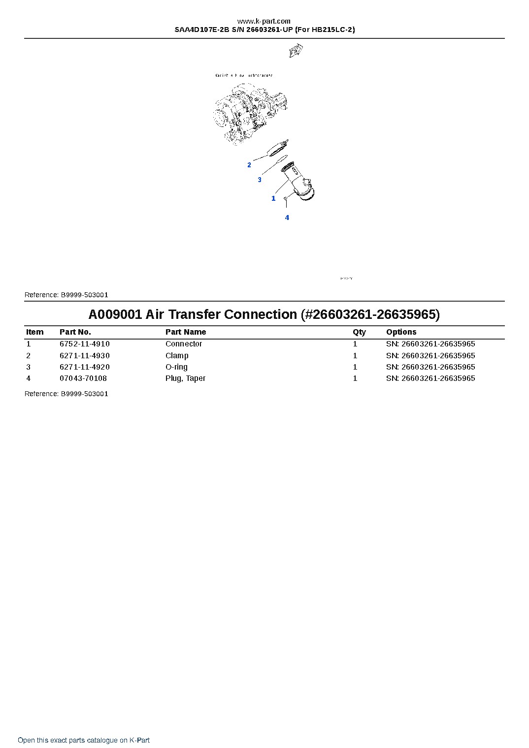 SAA4D107E-2B S/N 26603261-UP (For HB215LC-2) – sample page 9 SAA4D107E-2B S/N 26603261-UP (For HB215LC-2) – sample page 9