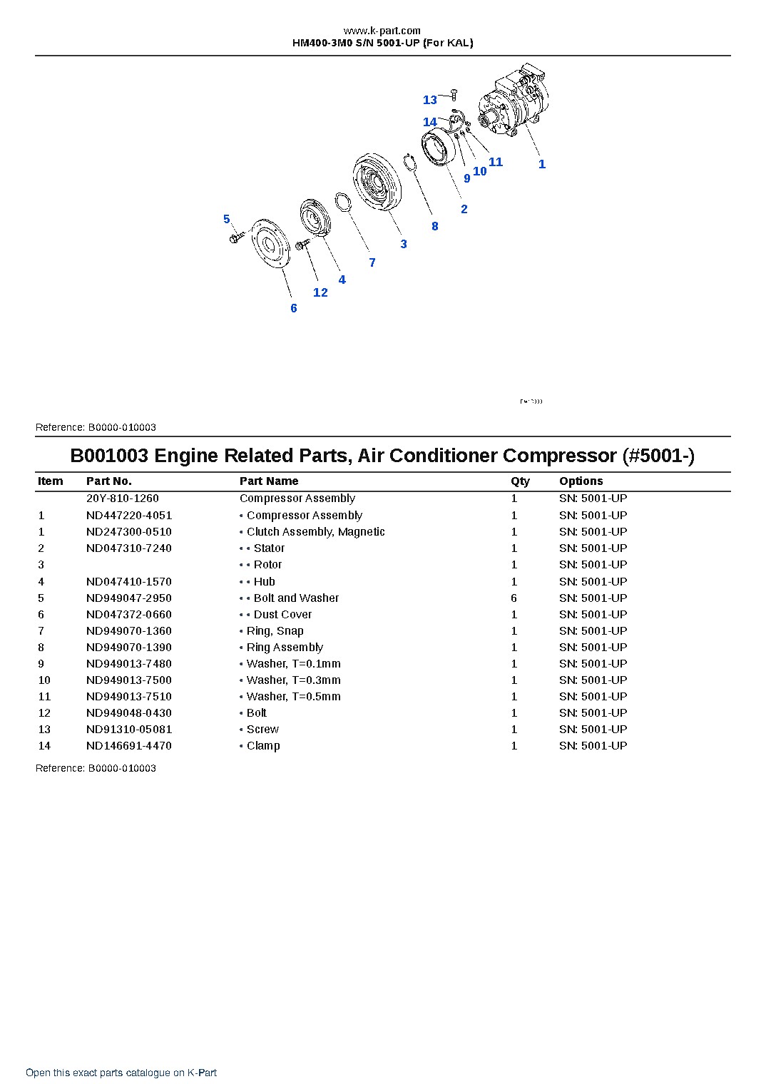 HM400-3M0 S/N 5001-UP (For KAL) – sample page 3 HM400-3M0 S/N 5001-UP (For KAL) – sample page 3