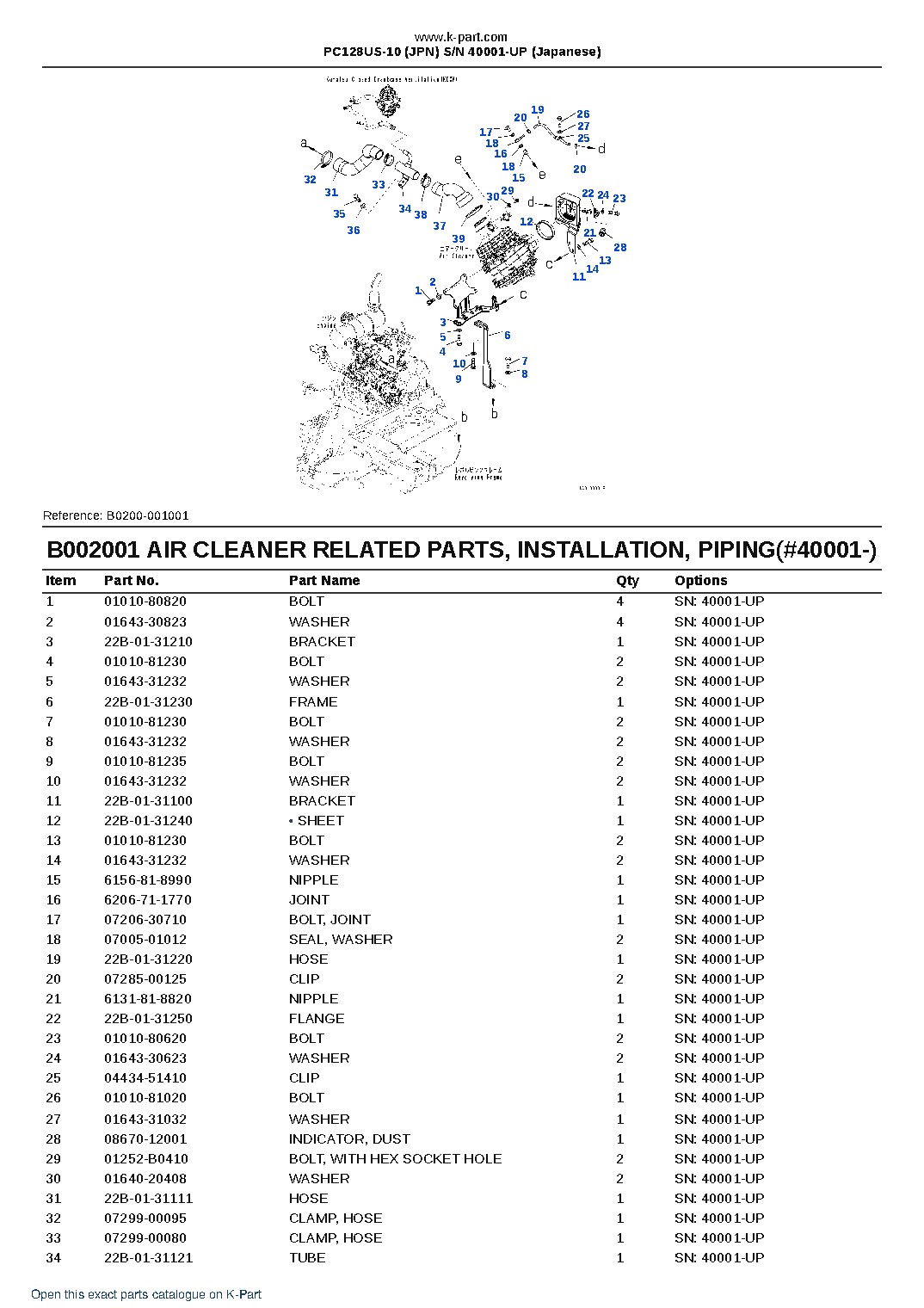 PC128US-10 (JPN)  S/N 40001-UP (Japanese) – sample page 7