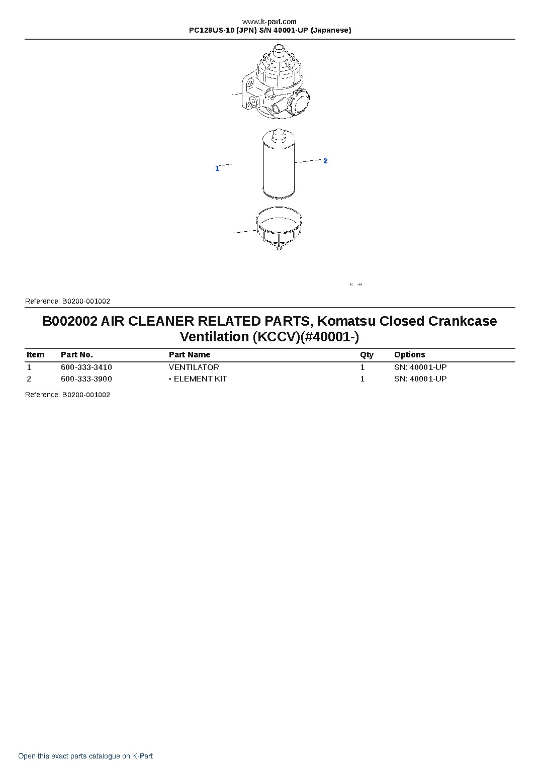 PC128US-10 (JPN)  S/N 40001-UP (Japanese) – sample page 9