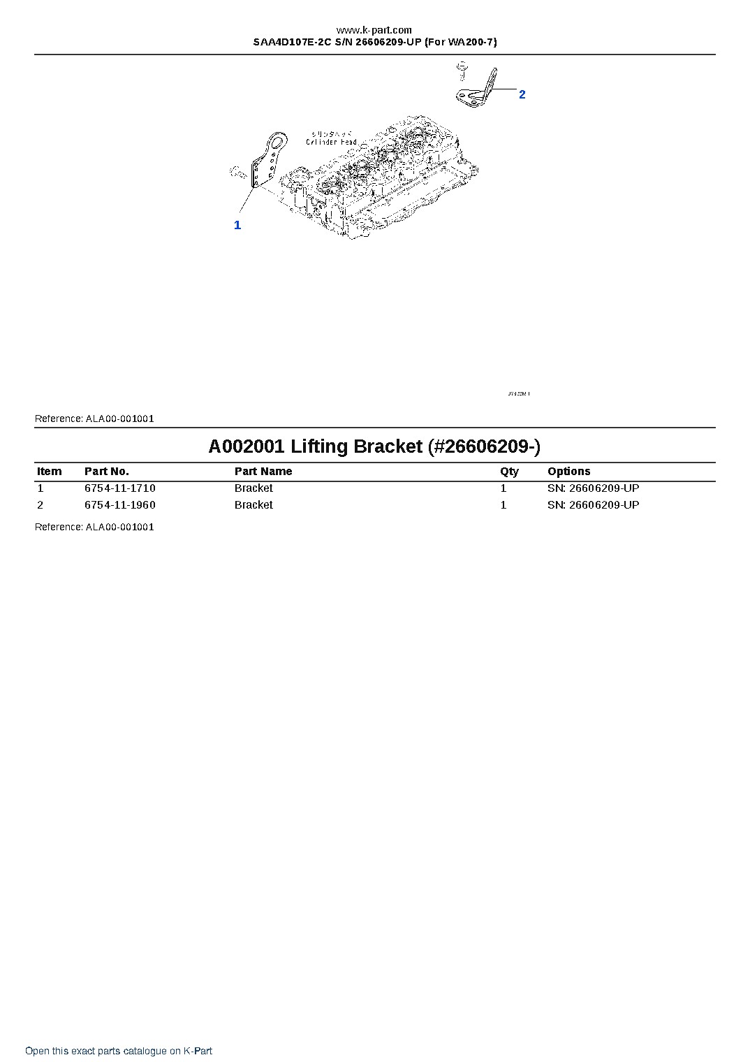 SAA4D107E-2C S/N 26606209-UP (For WA200-7) – sample page 2