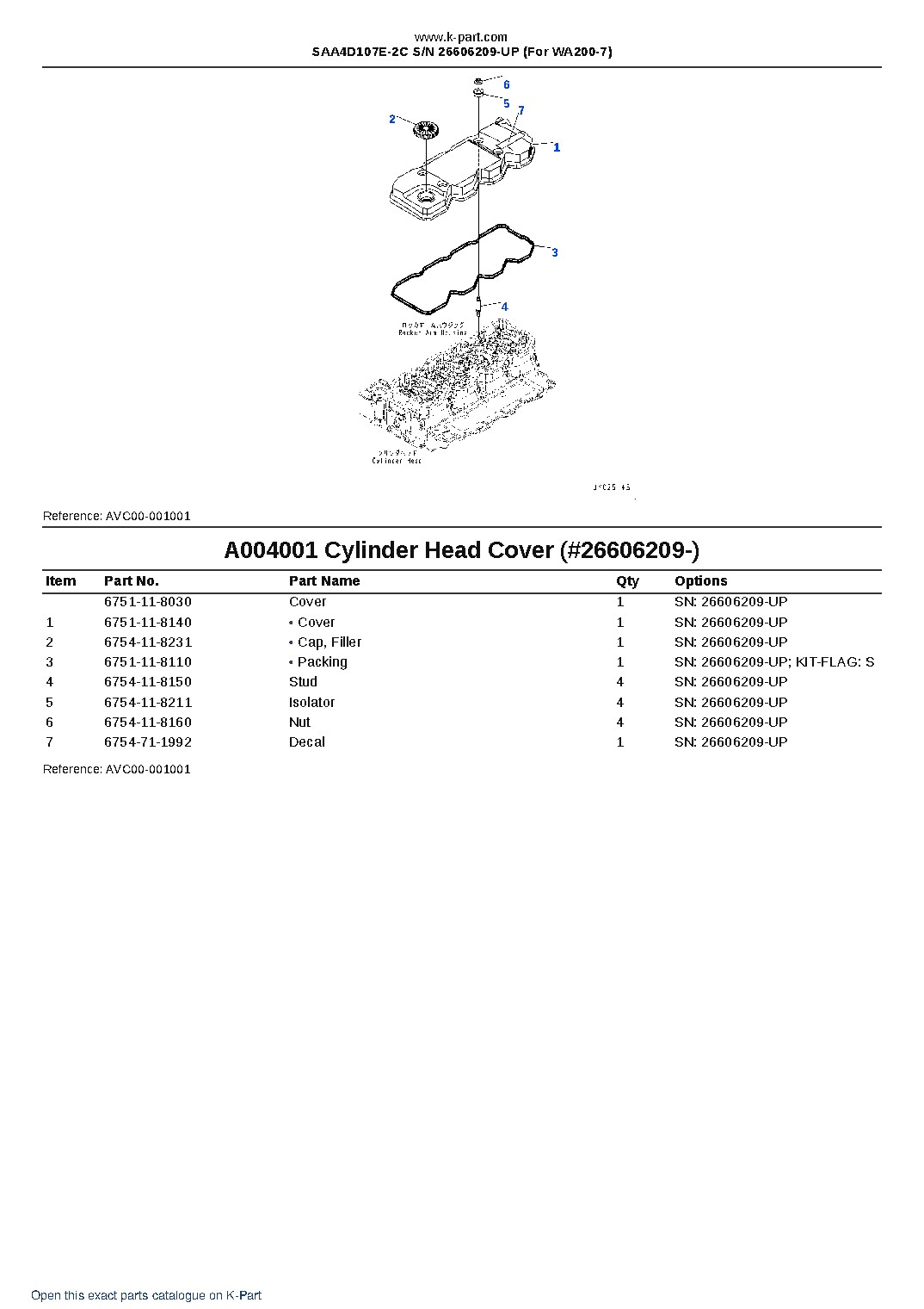 SAA4D107E-2C S/N 26606209-UP (For WA200-7) – sample page 4