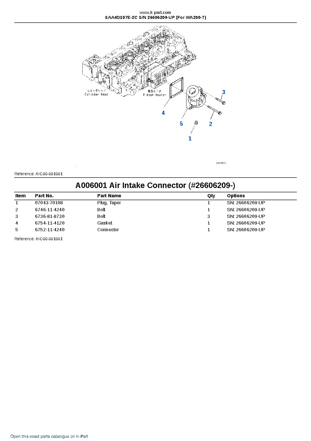 SAA4D107E-2C S/N 26606209-UP (For WA200-7) – sample page 6