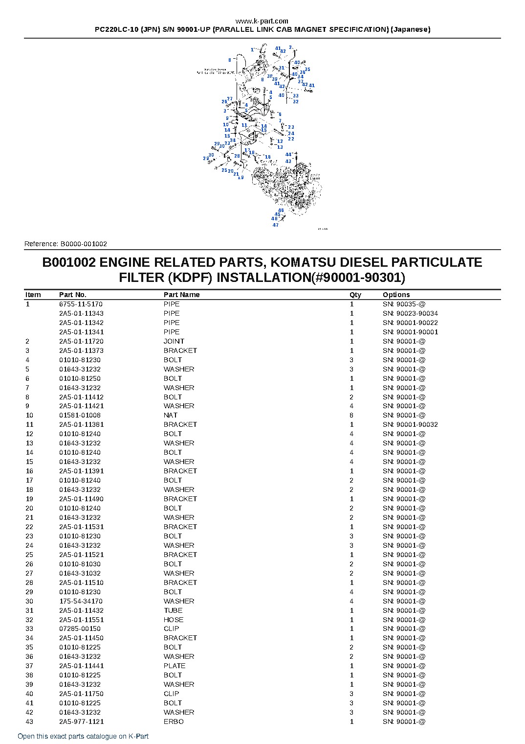 PC220LC-10 (JPN) S/N 90001-UP (PARALLEL LINK CAB MAGNET SPECIFICATION) (Japanese) – sample page 3