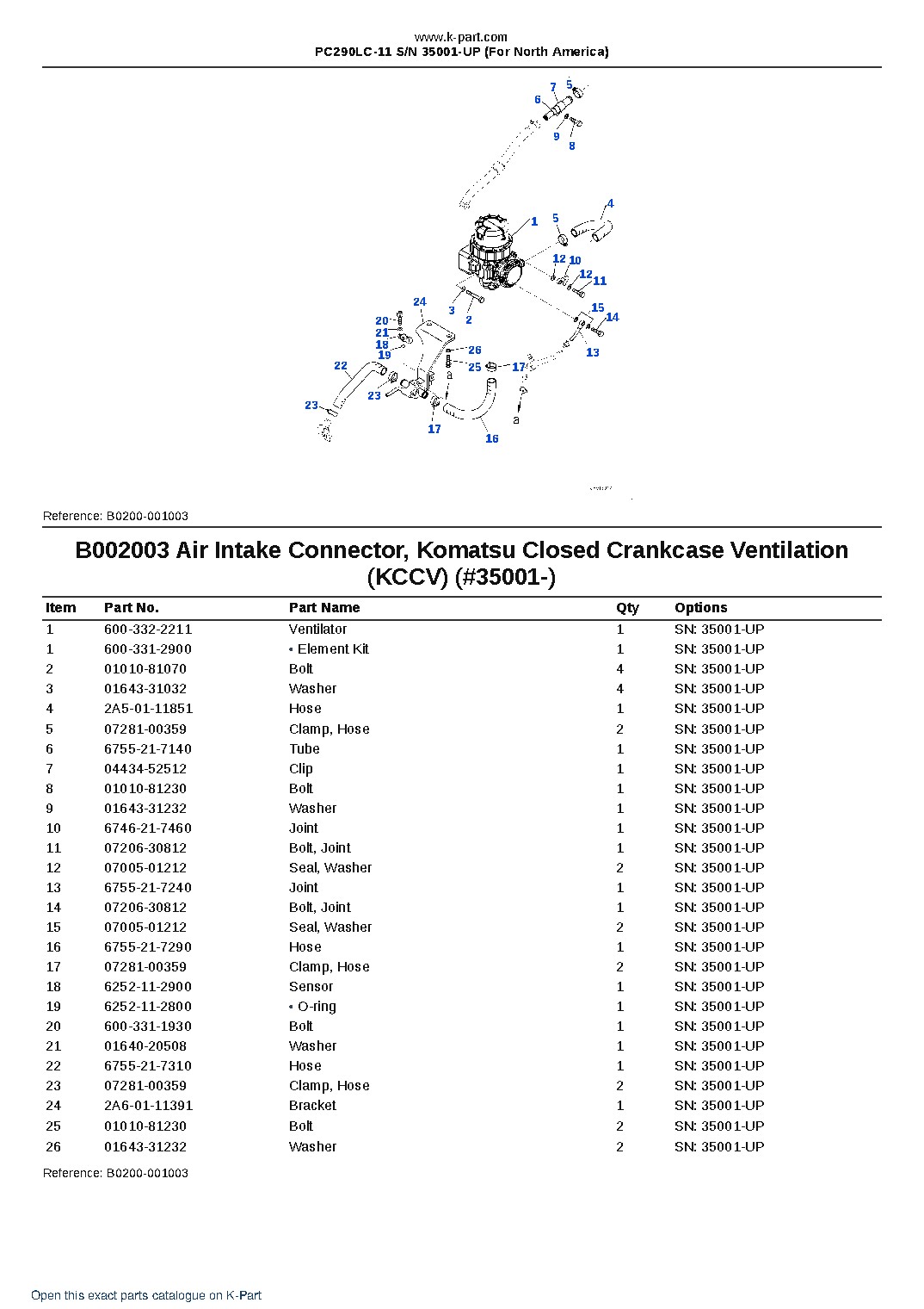 PC290LC-11 S/N 35001-UP (For North America) – sample page 4