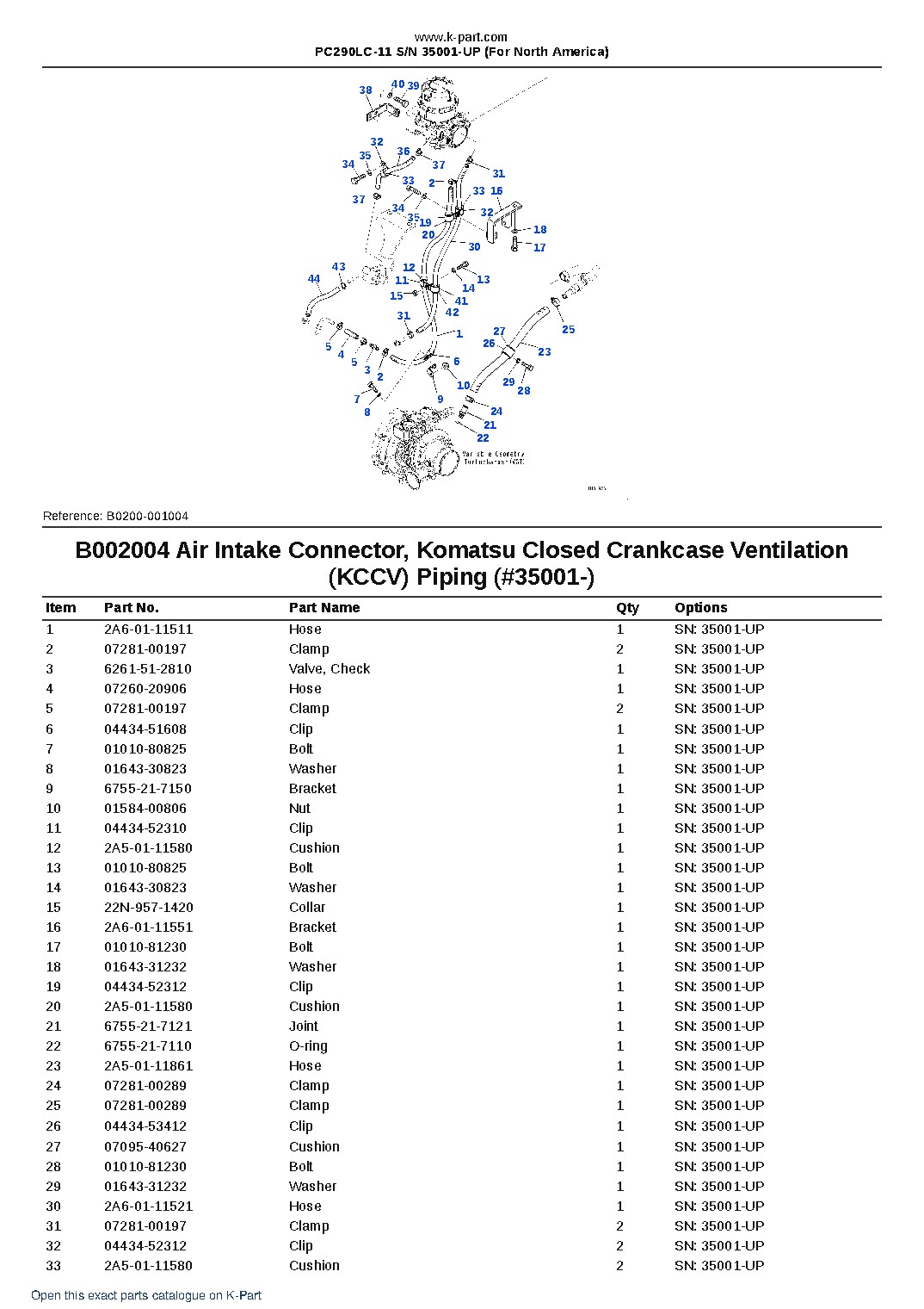PC290LC-11 S/N 35001-UP (For North America) – sample page 5