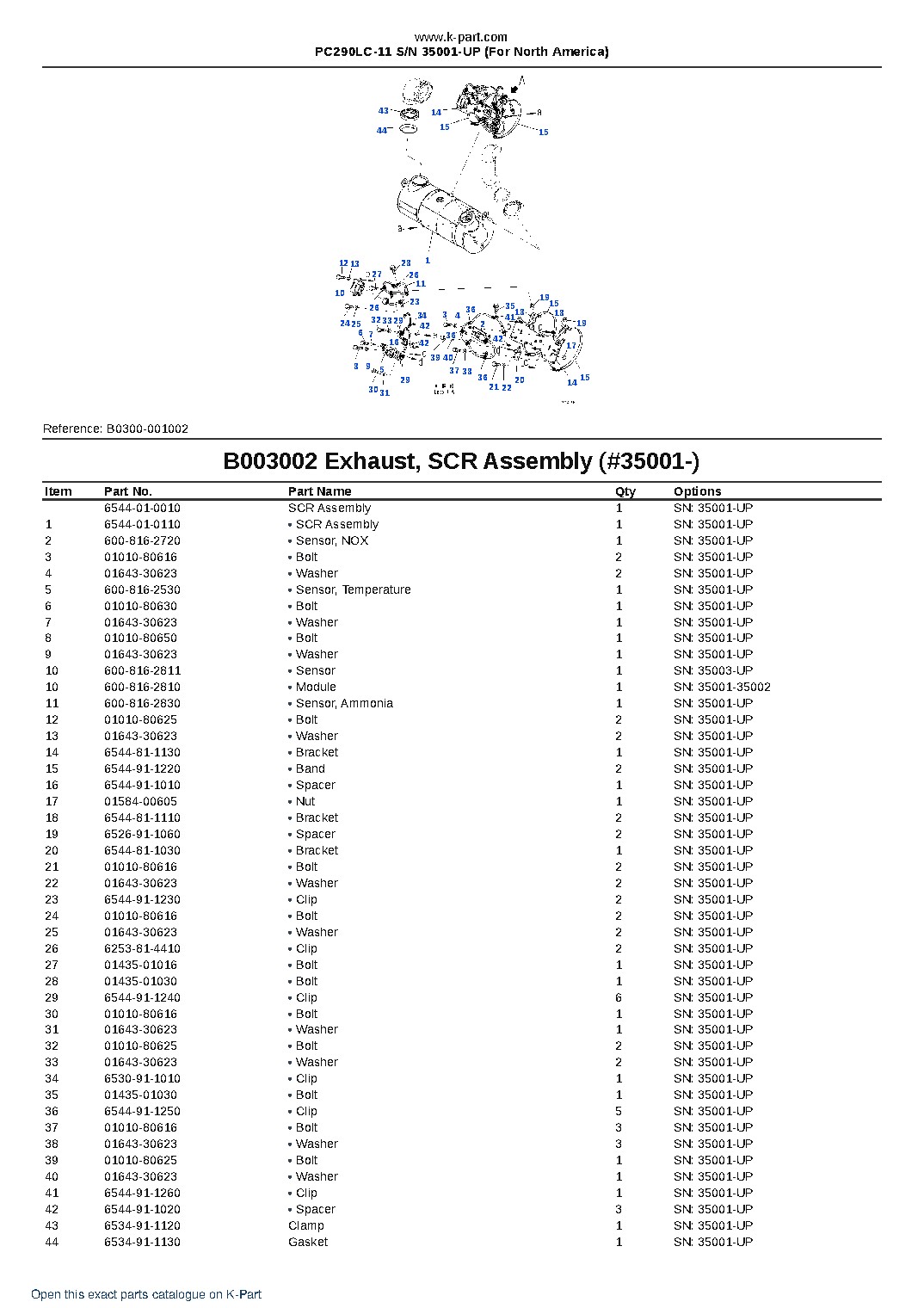 PC290LC-11 S/N 35001-UP (For North America) – sample page 8