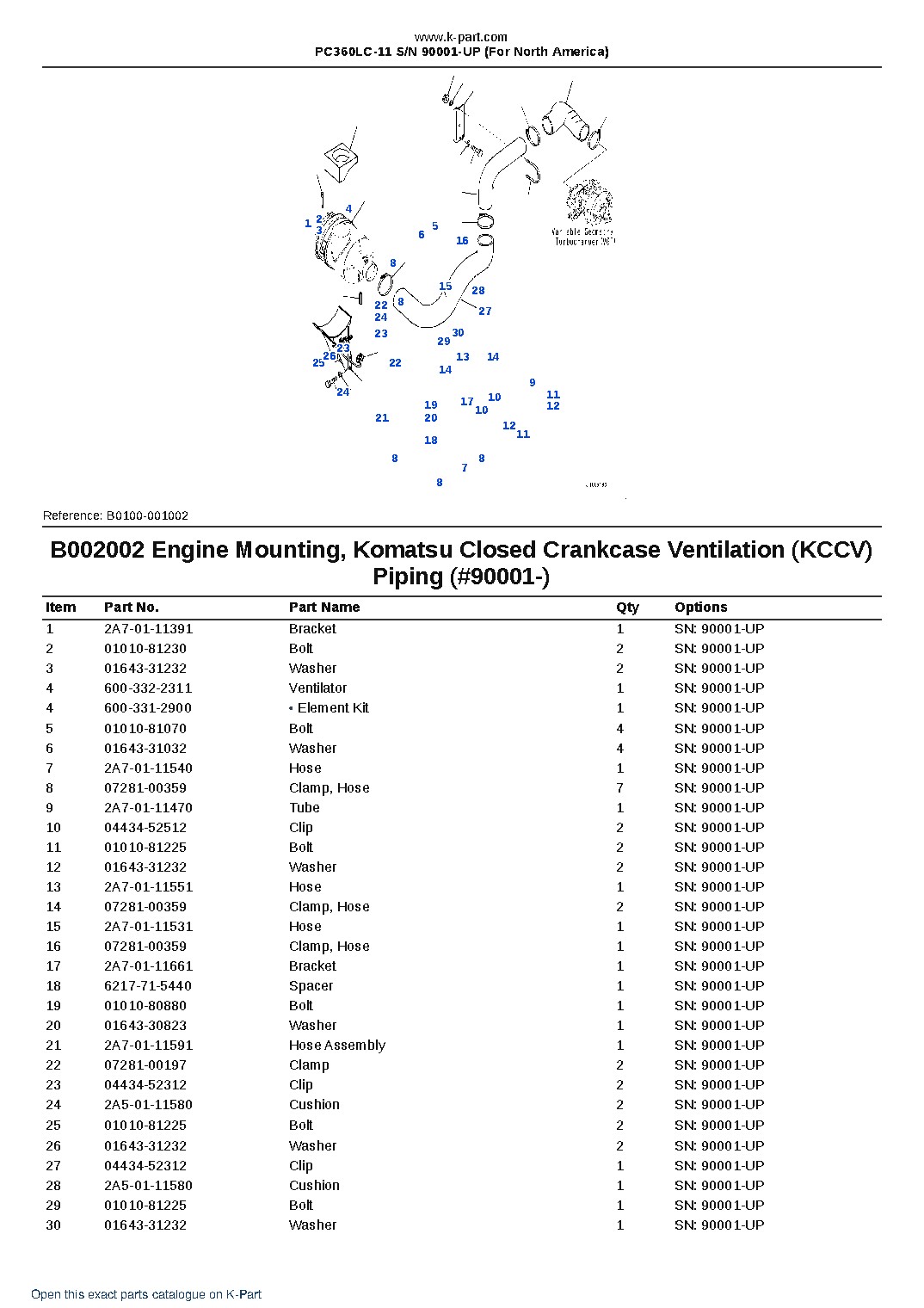 PC360LC-11 S/N 90001-UP (For North America) – sample page 7