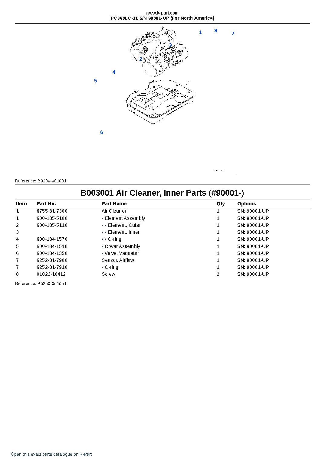 PC360LC-11 S/N 90001-UP (For North America) – sample page 9
