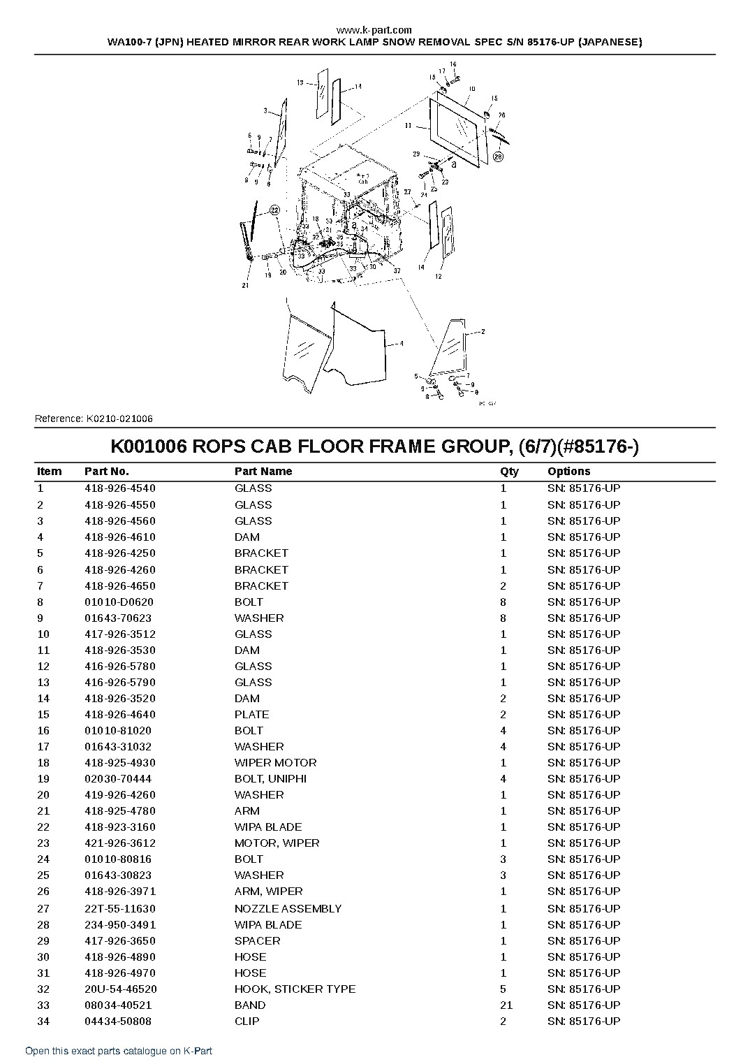 WA100-7 (JPN) HEATED MIRROR REAR WORK LAMP SNOW REMOVAL SPEC S/N 85176-UP (JAPANESE) – sample page 10 WA100-7 (JPN) HEATED MIRROR REAR WORK LAMP SNOW REMOVAL SPEC S/N 85176-UP (JAPANESE) – sample page 10