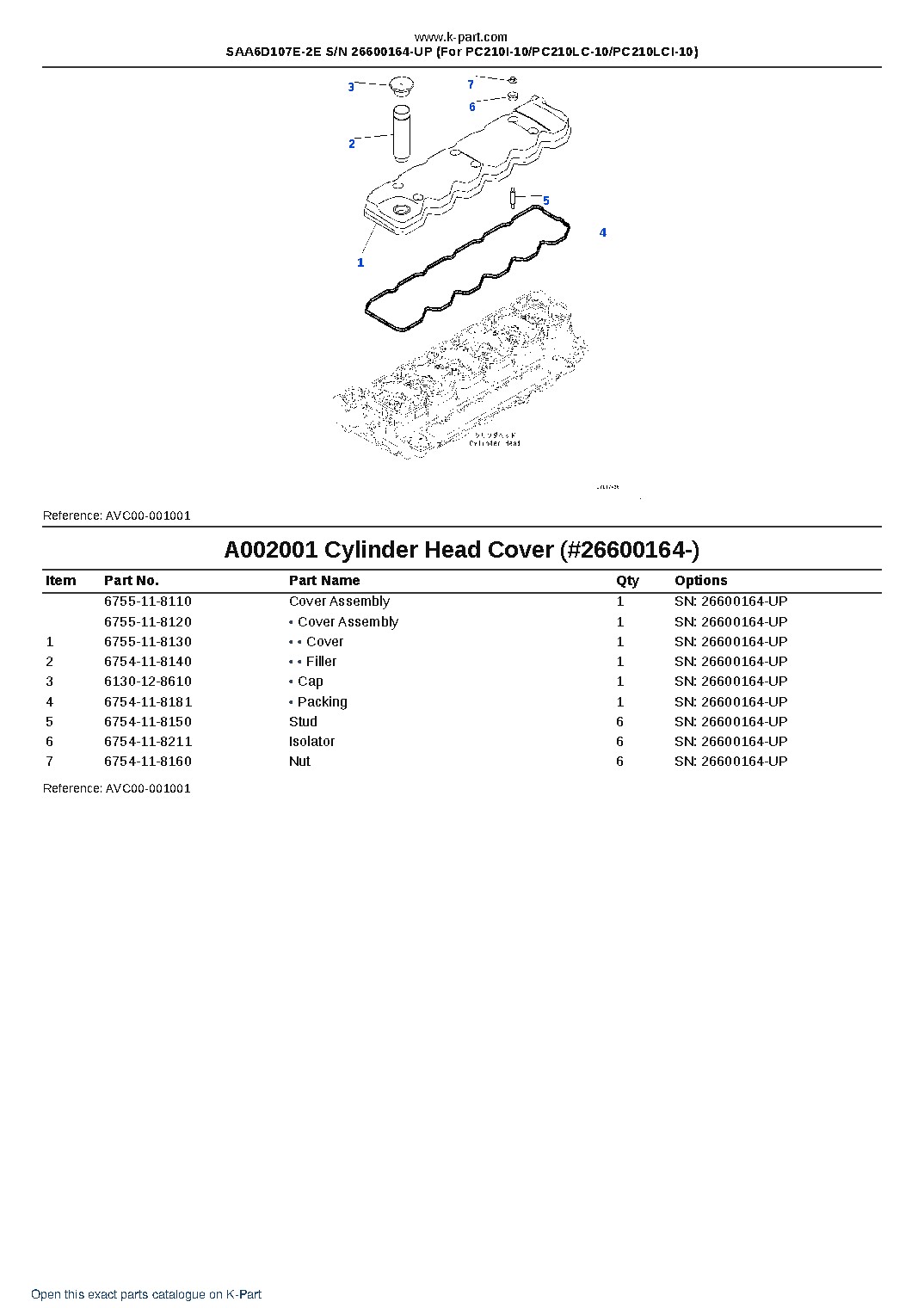 SAA6D107E-2E S/N 26600164-UP (For PC210I-10/PC210LC-10/PC210LCI-10) – sample page 2