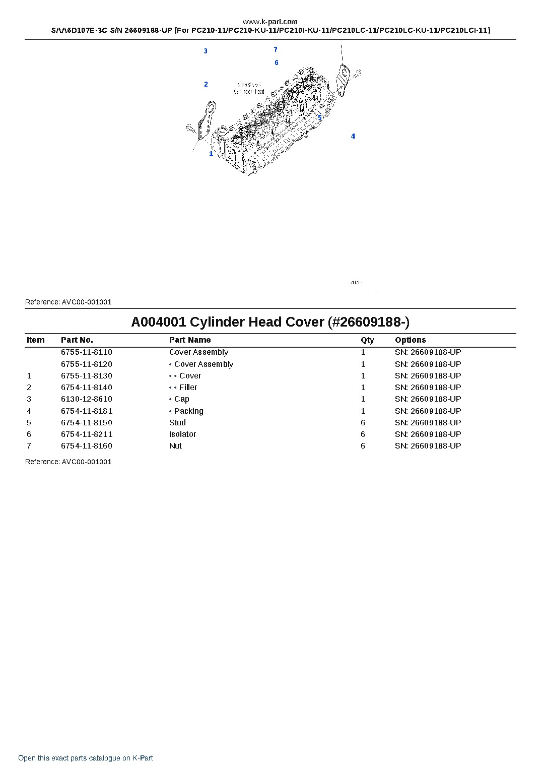 SAA6D107E-3C S/N 26609188-UP (For PC210-11/PC210-KU-11/PC210I-KU-11/PC210LC-11/PC210LC-KU-11/PC210LCI-11) – sample page 4