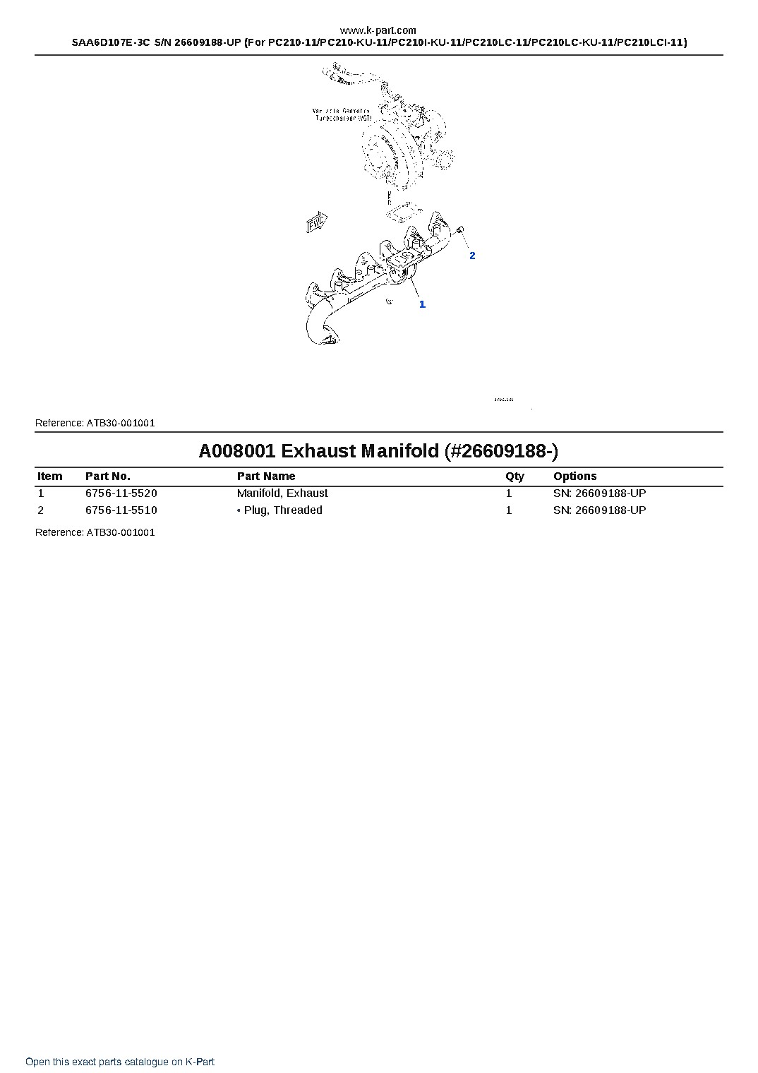 SAA6D107E-3C S/N 26609188-UP (For PC210-11/PC210-KU-11/PC210I-KU-11/PC210LC-11/PC210LC-KU-11/PC210LCI-11) – sample page 8