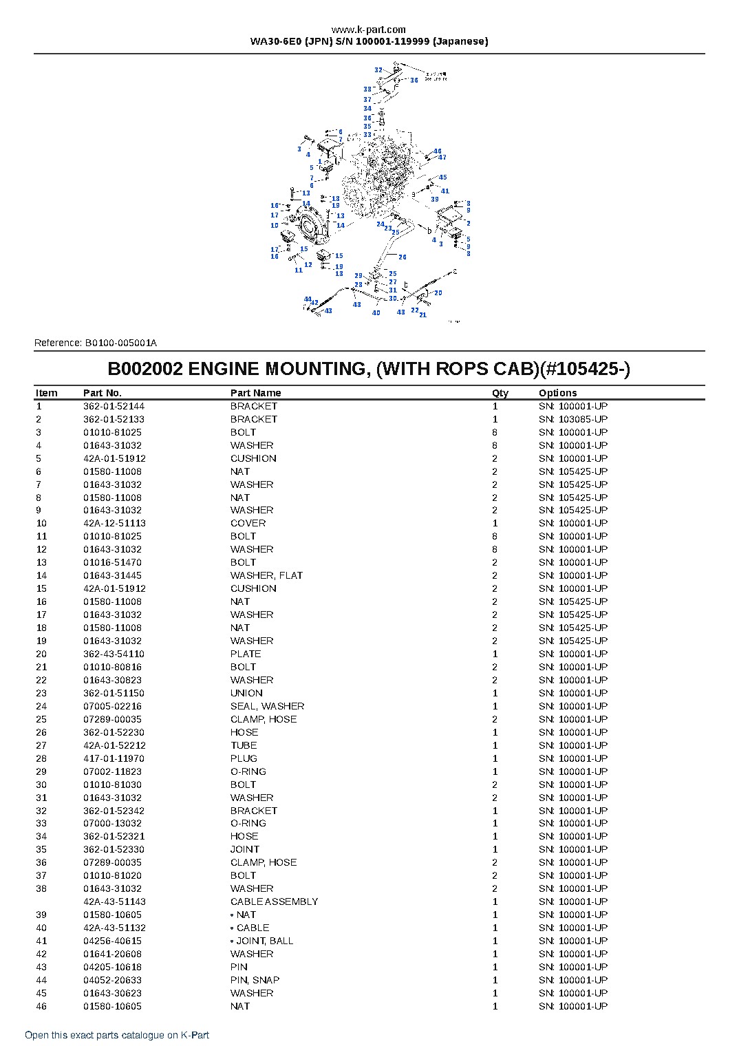 WA30-6E0 (JPN) S/N 100001-119999 (Japanese) – sample page 7 WA30-6E0 (JPN) S/N 100001-119999 (Japanese) – sample page 7